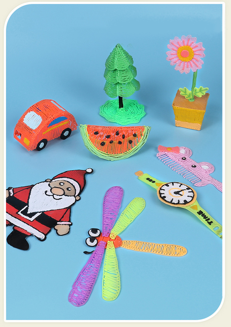 długopis drukarka 3d pen bezpieczny zestaw + wzory fioletowy