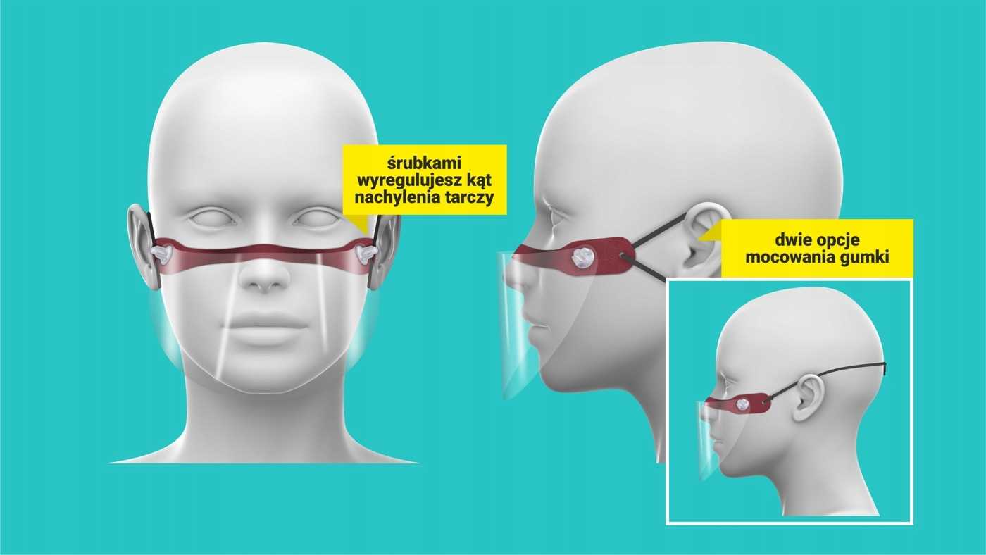 przyłbica mini na nos i usta