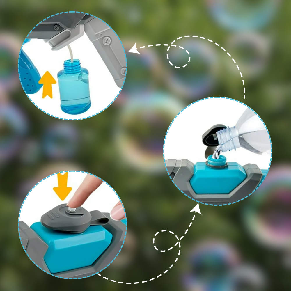 pistolet na bańki i wodę elektryczny automatyczny karabin wodny 2w1