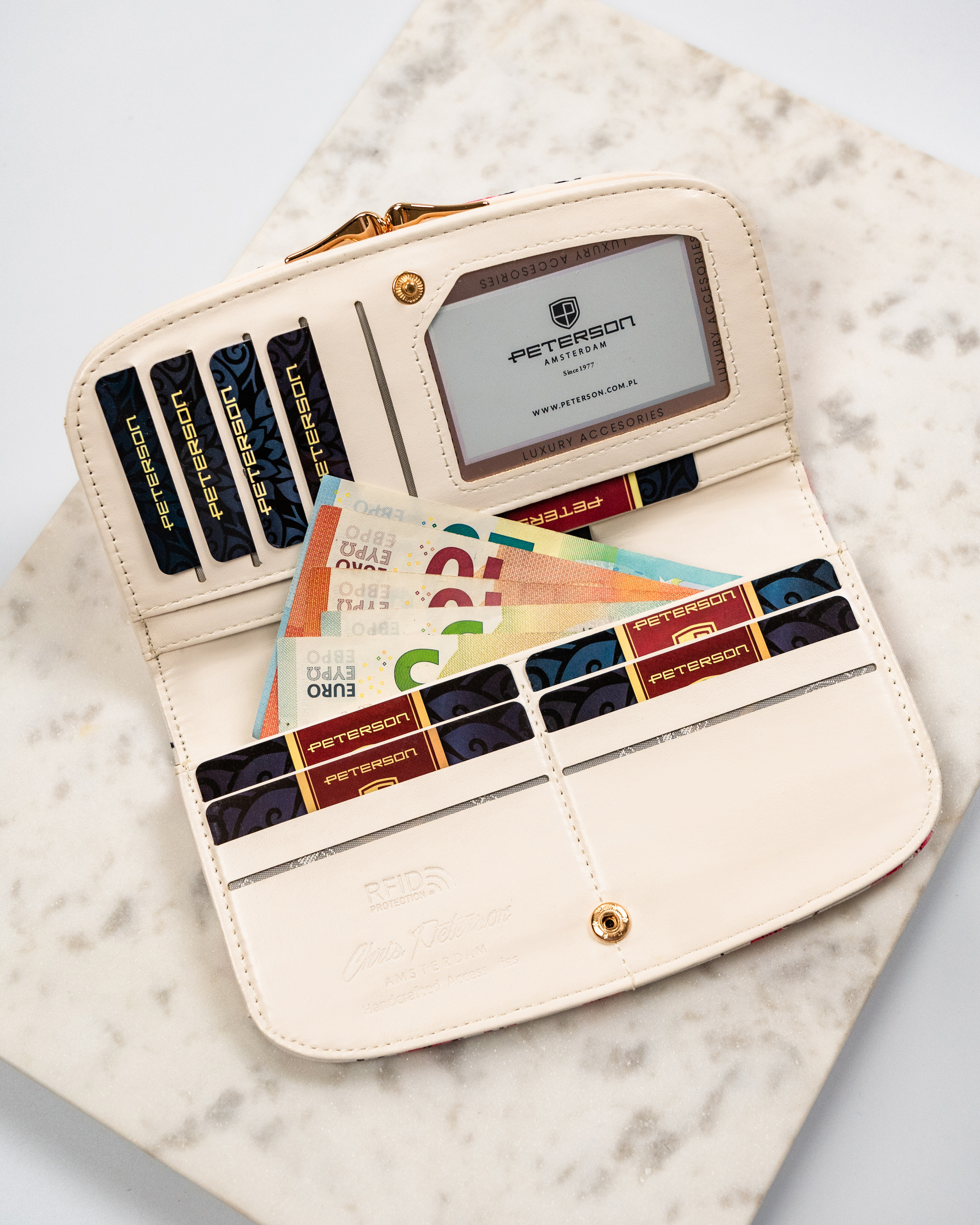 portfel damski eko ptn 1841-f8-7777 beige flowe 02