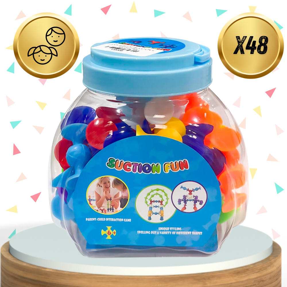 silikonowe klocki konstrukcyjne z przyssawkami 48 el dla dzieci edukacyjne