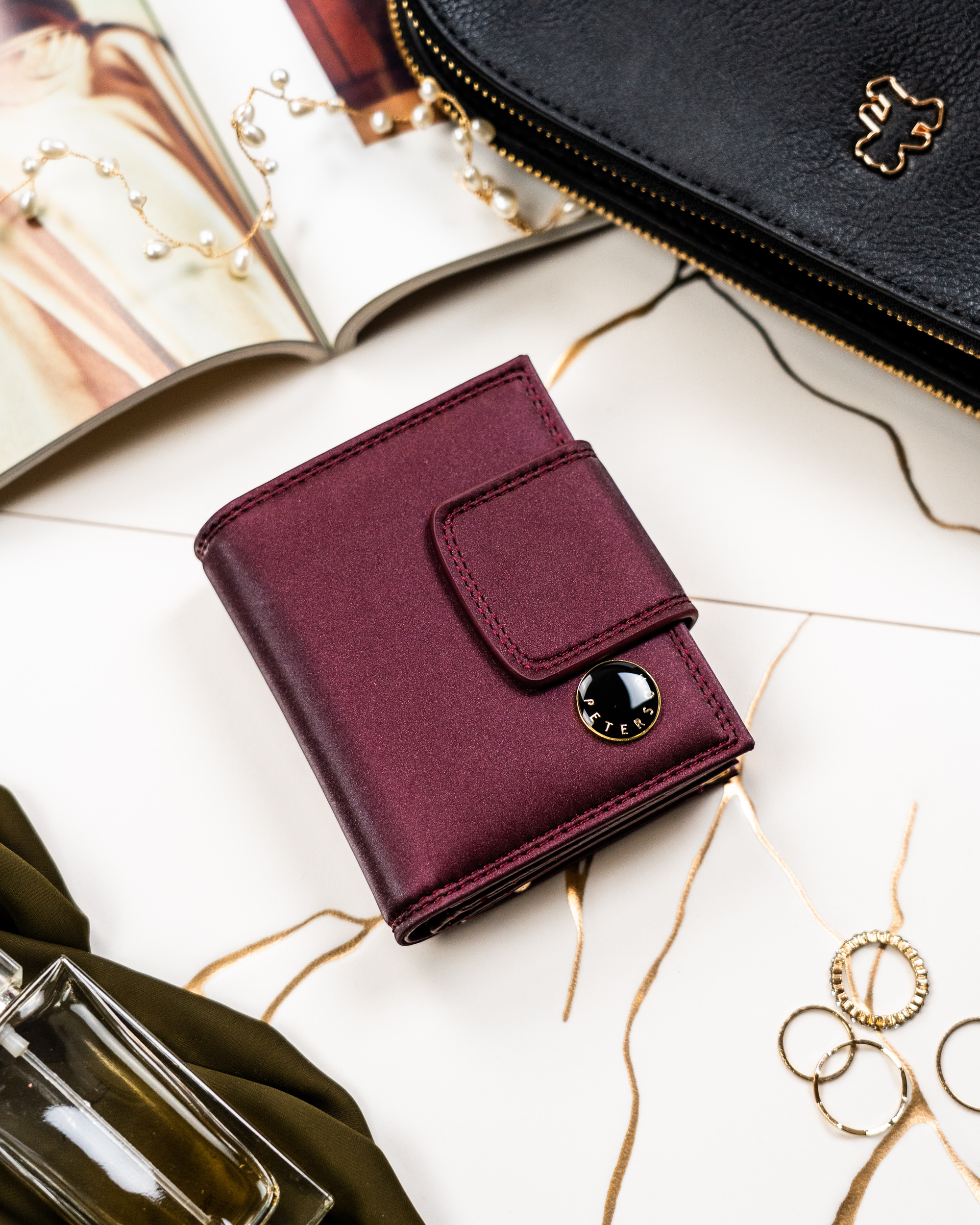 portfel damski skóra+pu ptn ps329-hnl-2982 purple