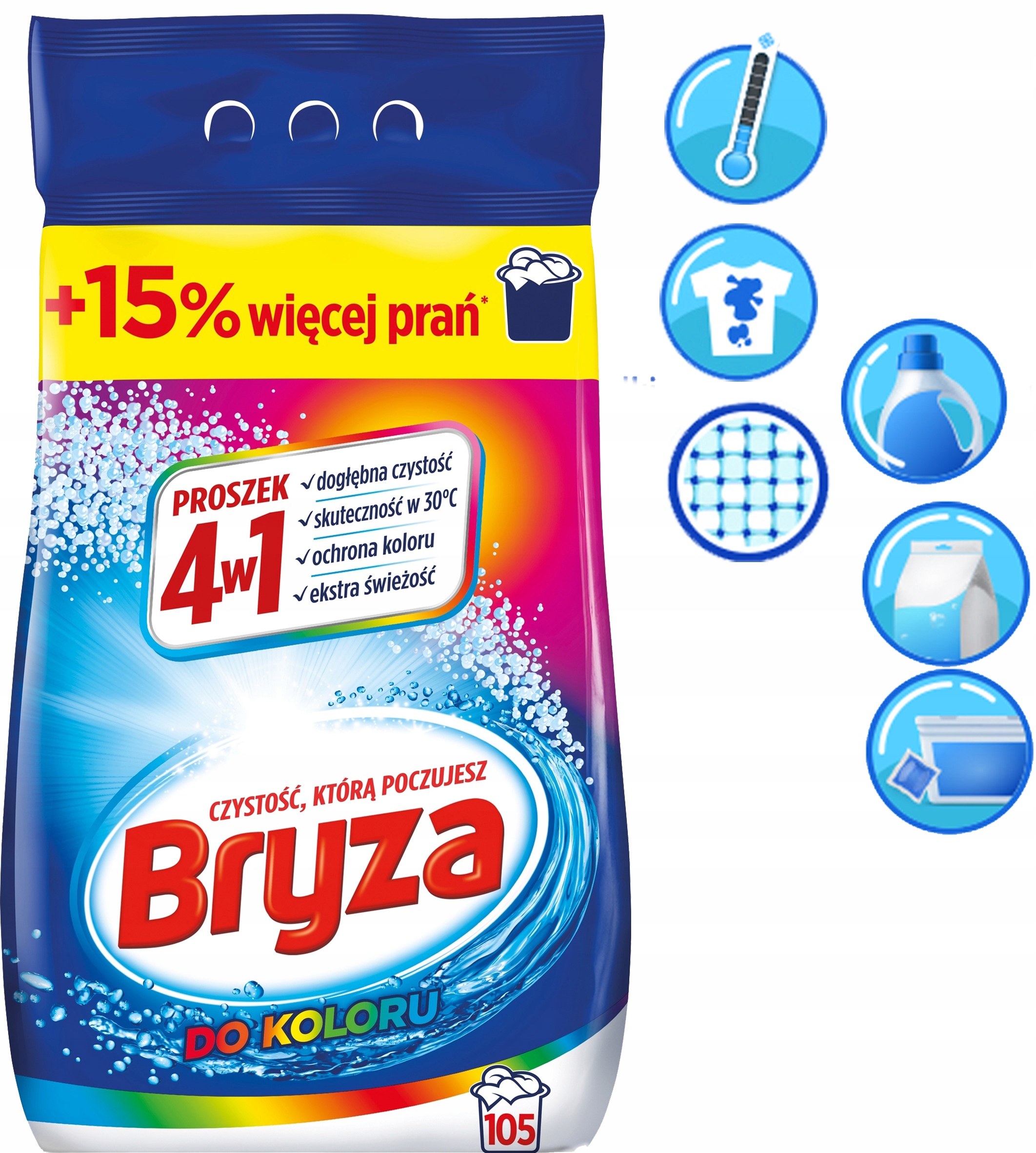 bryza 4w1 proszek color 6,825kg / 105 prań