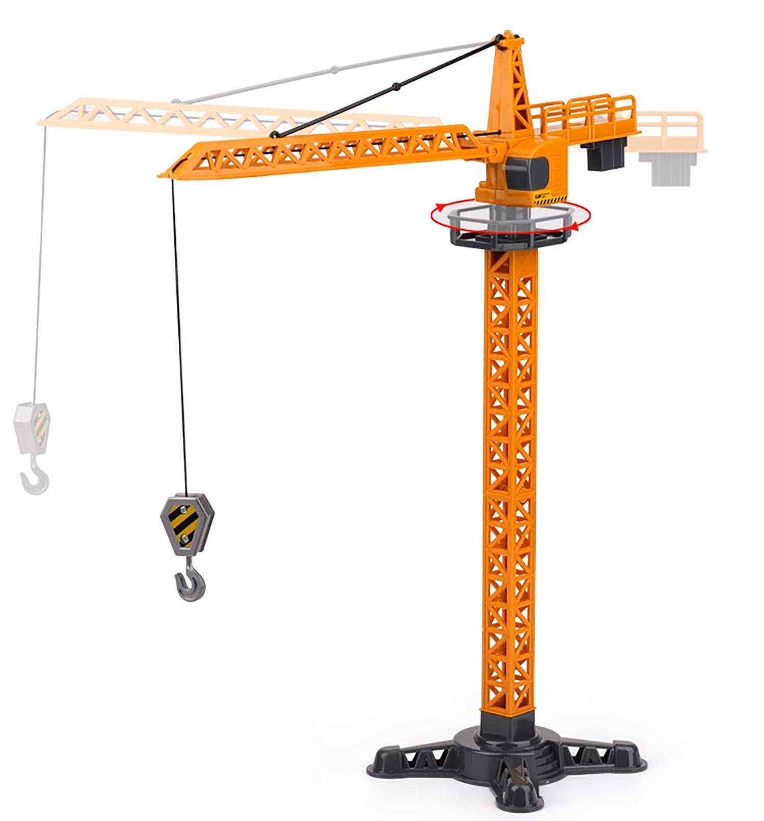 dźwig żuraw  budowlany obrotowy ruchomy budowa 50 elementów + pojazd