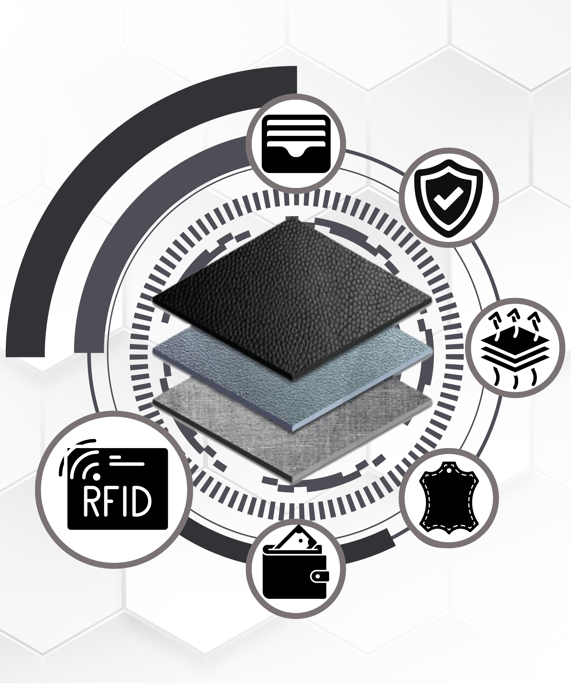 elegancki portfel męski na karty — peterson