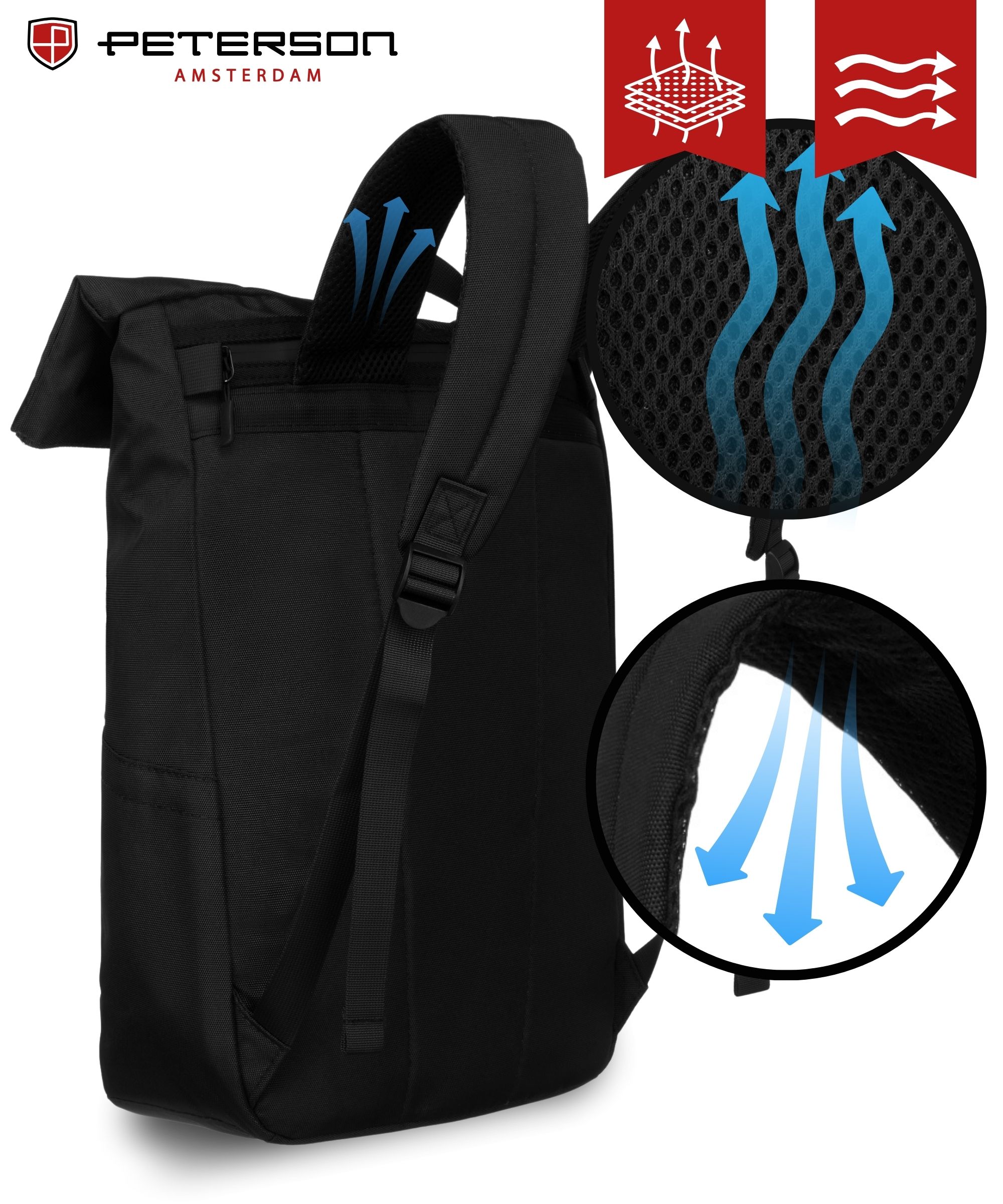 plecak miejski ptn rio-9114 black