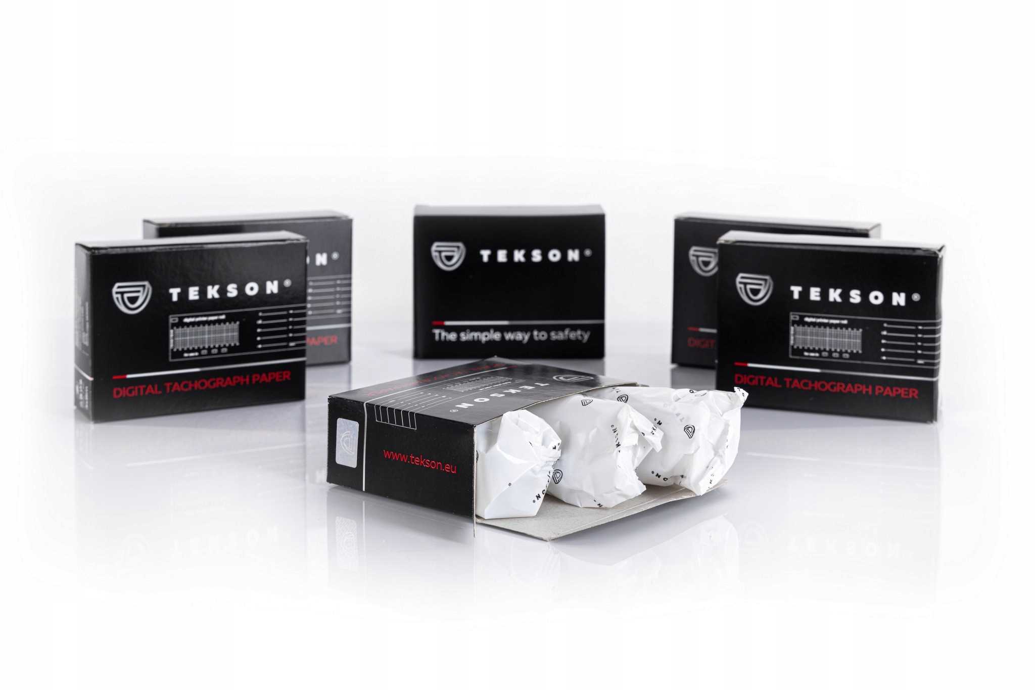 papier do tachografu cyfrowego uniwersalny 1 karton (3 rolki) tekson