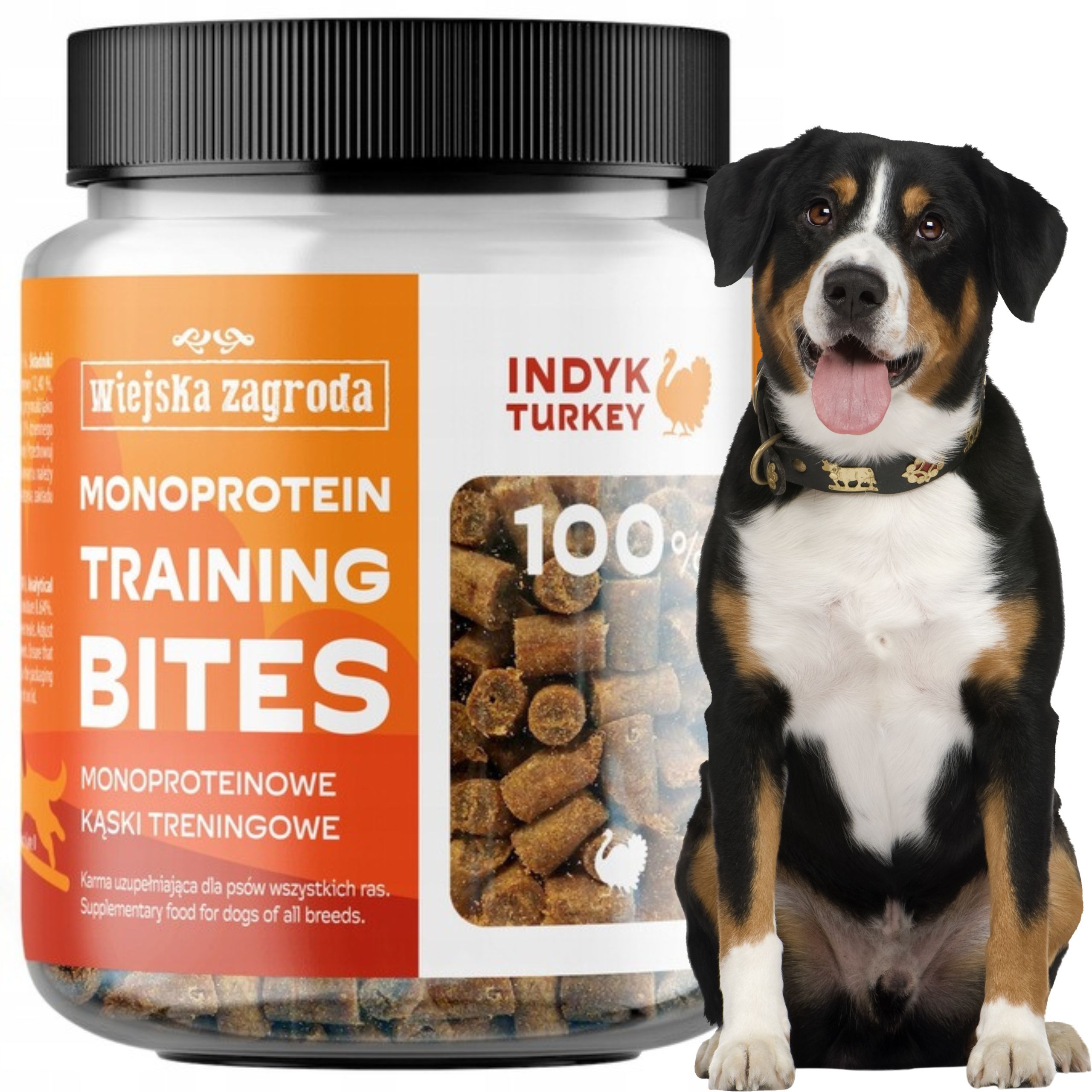 przysmak dla psa indyk kąski monoproteinowe treningowe 150g wiejska zagroda