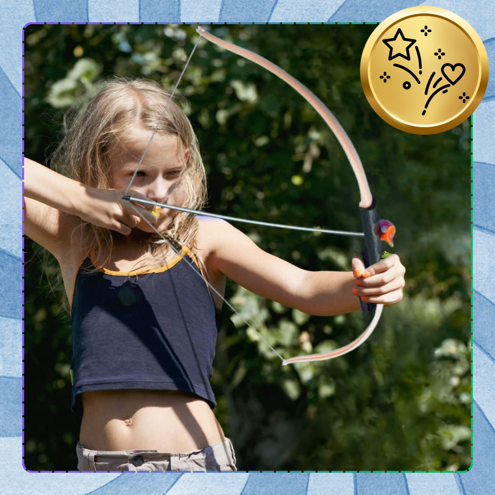 zestaw łucznika łuk dla dzieci 3 strzały z przyssawkami 61 cm