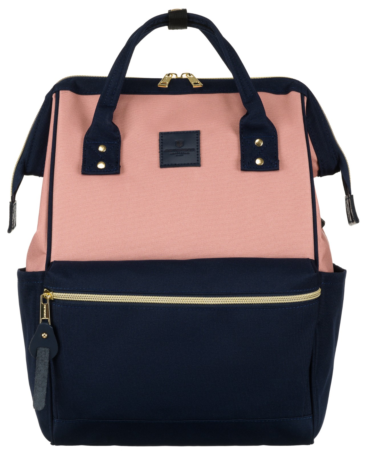 plecak materiałowy ptn alfa-6027 navy+pink