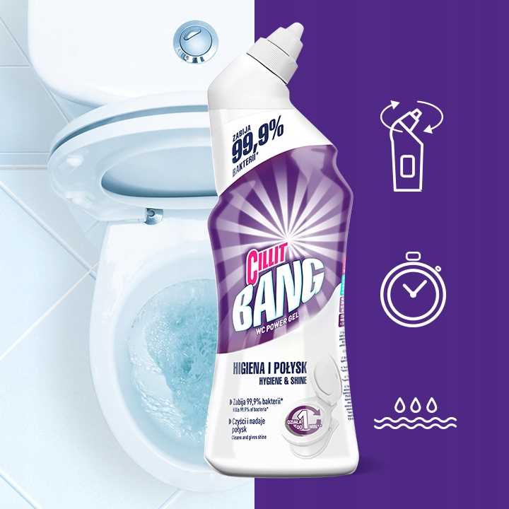 cillit bang żel do toalet - wybielanie i dezynfekcja 750ml