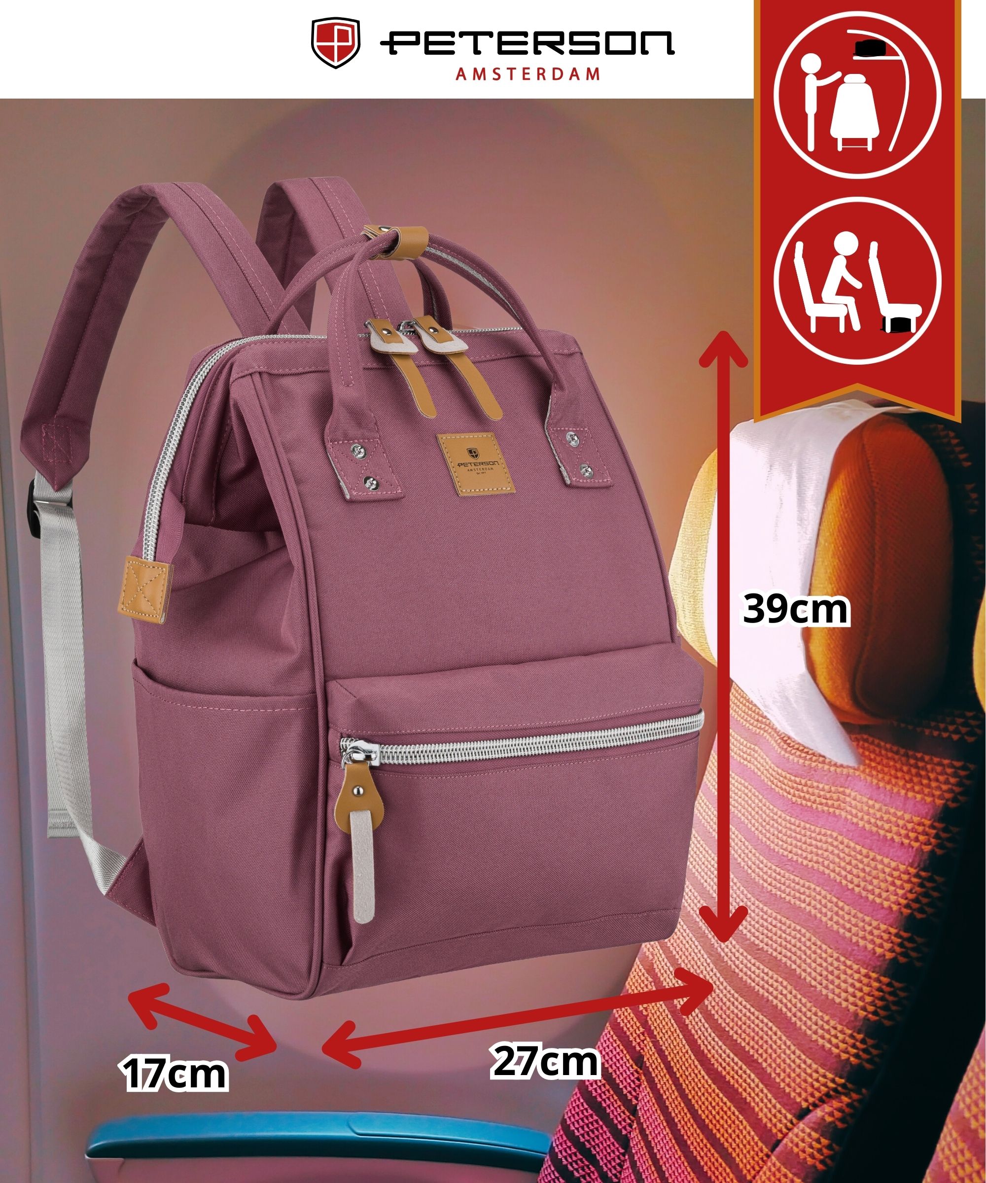 plecak materiałowy ptn beta-0367 purple