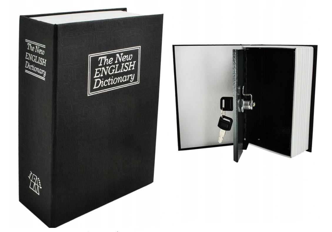 sejf - kasetka ukryta w książce 24x15,5x5,5cm