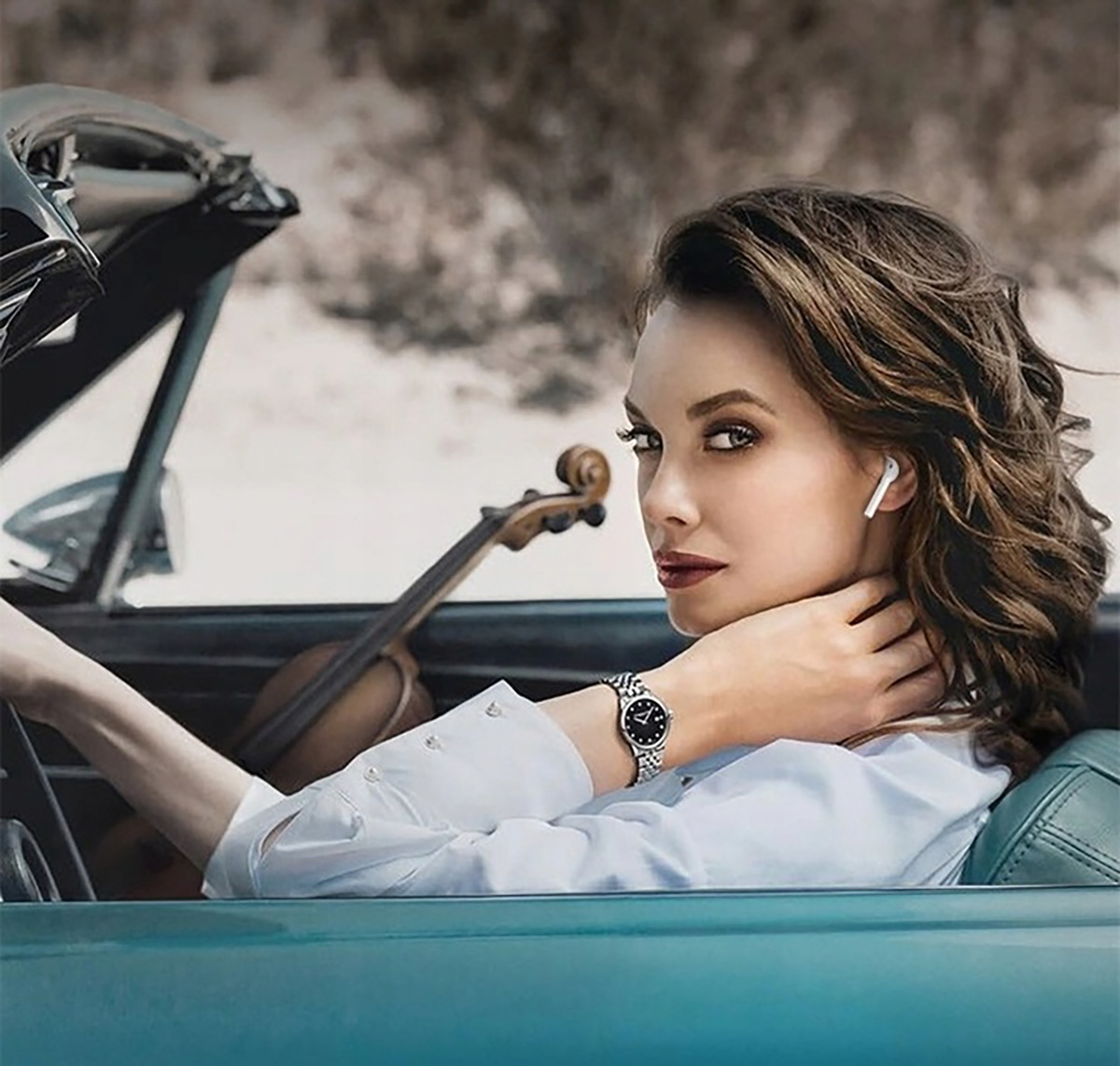 głośnik bezprzewodowy bluetooth bass charge + słuchawki bezprzewodowe białe