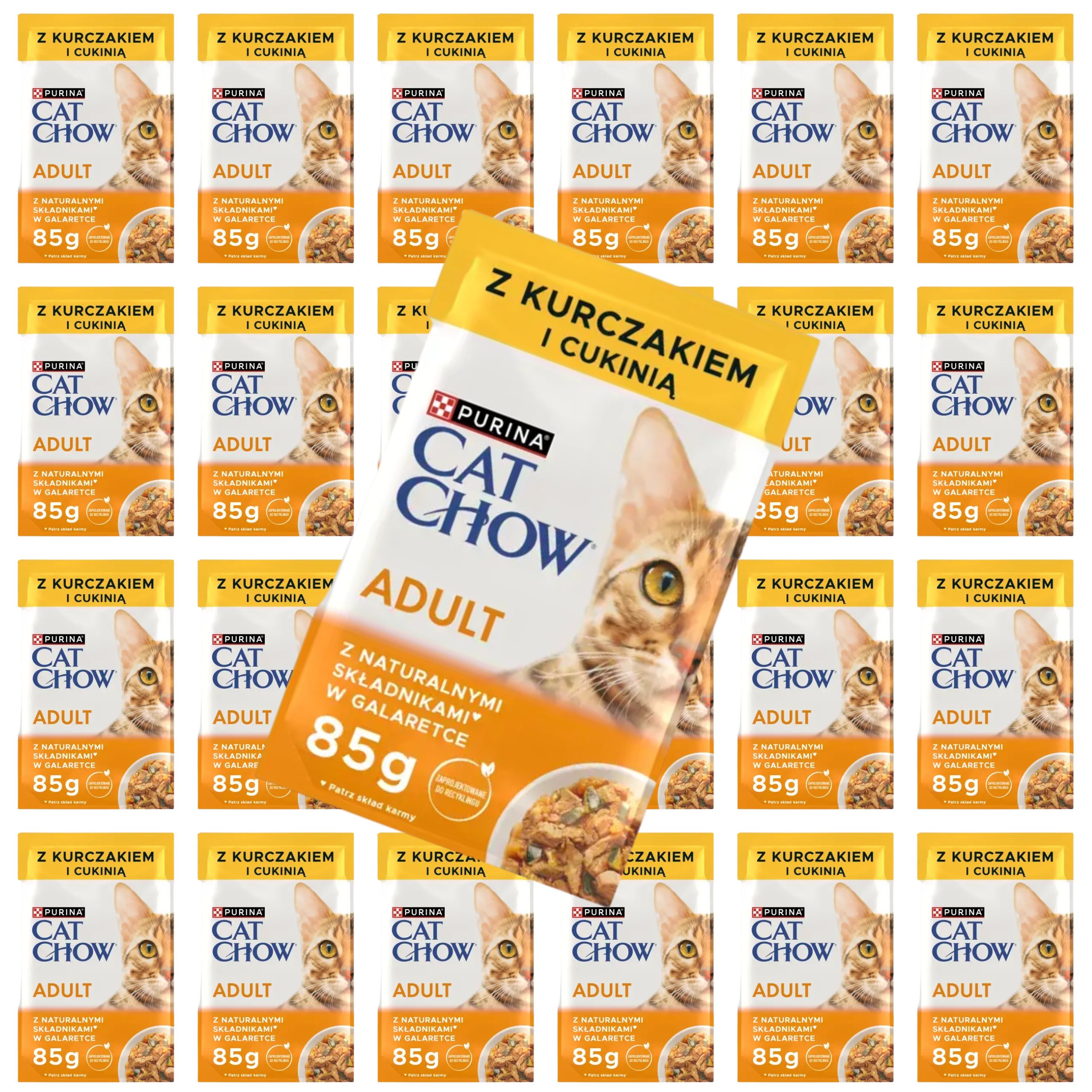 karma mokra dla kota purina cat chow adult kurczak z cukinią naturalna 85 g