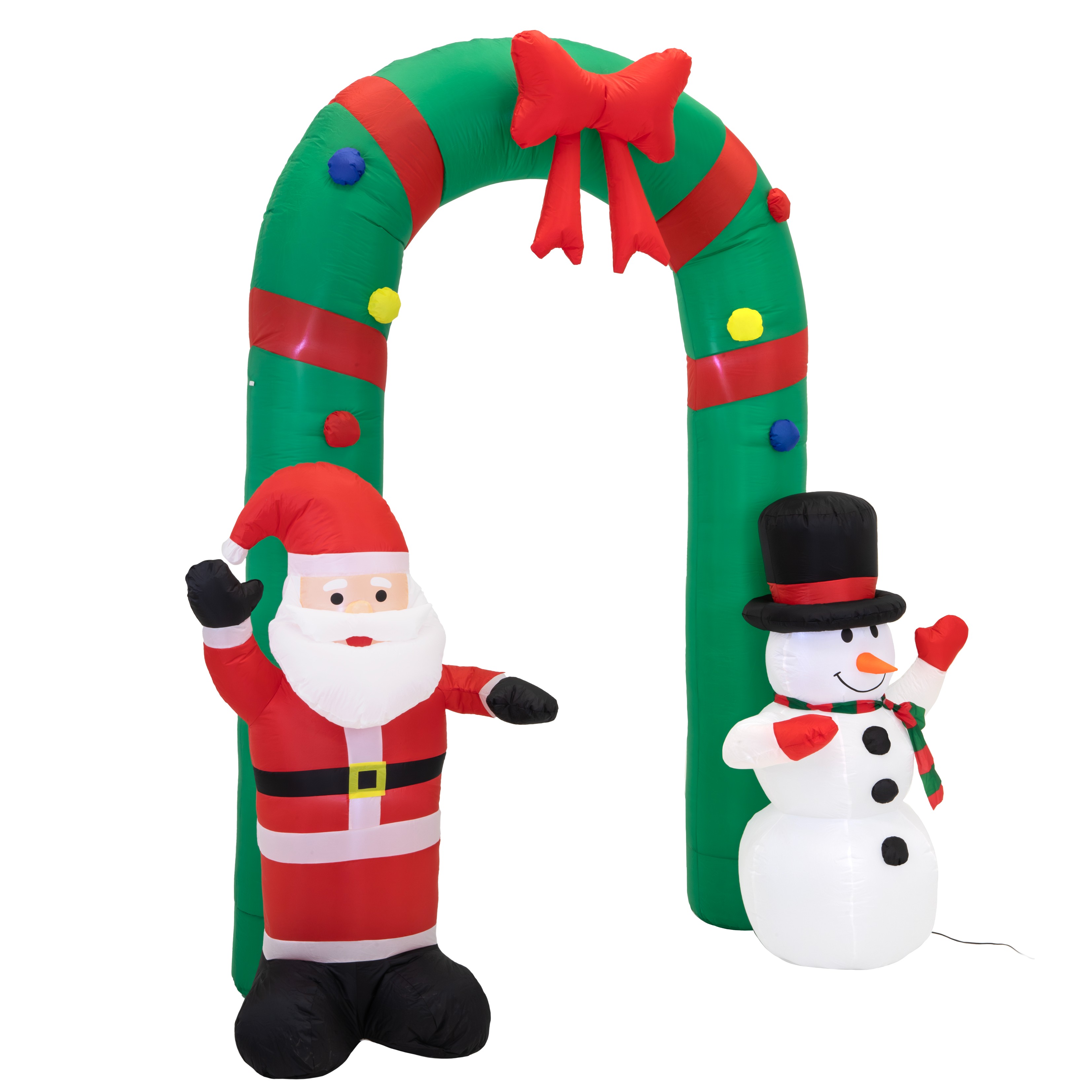 łuk świąteczny pompowany led mikołaj bałwan