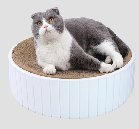 drapak dla kota z tekturki duży do drapania zabawka kot leżący okrągły
