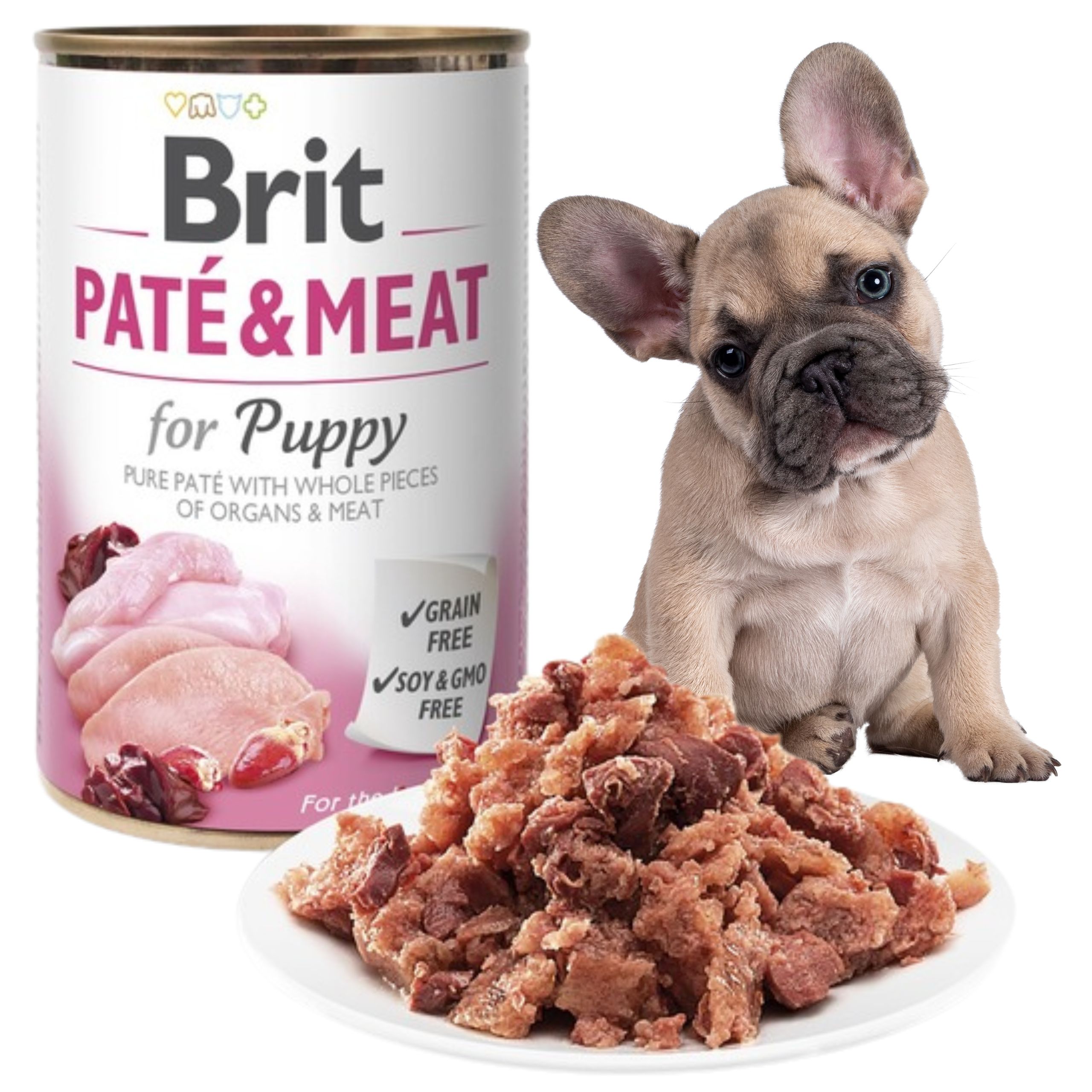 mokra karma dla psa brit pate & meat puppy 400 g indyk i kurczak szczenięta