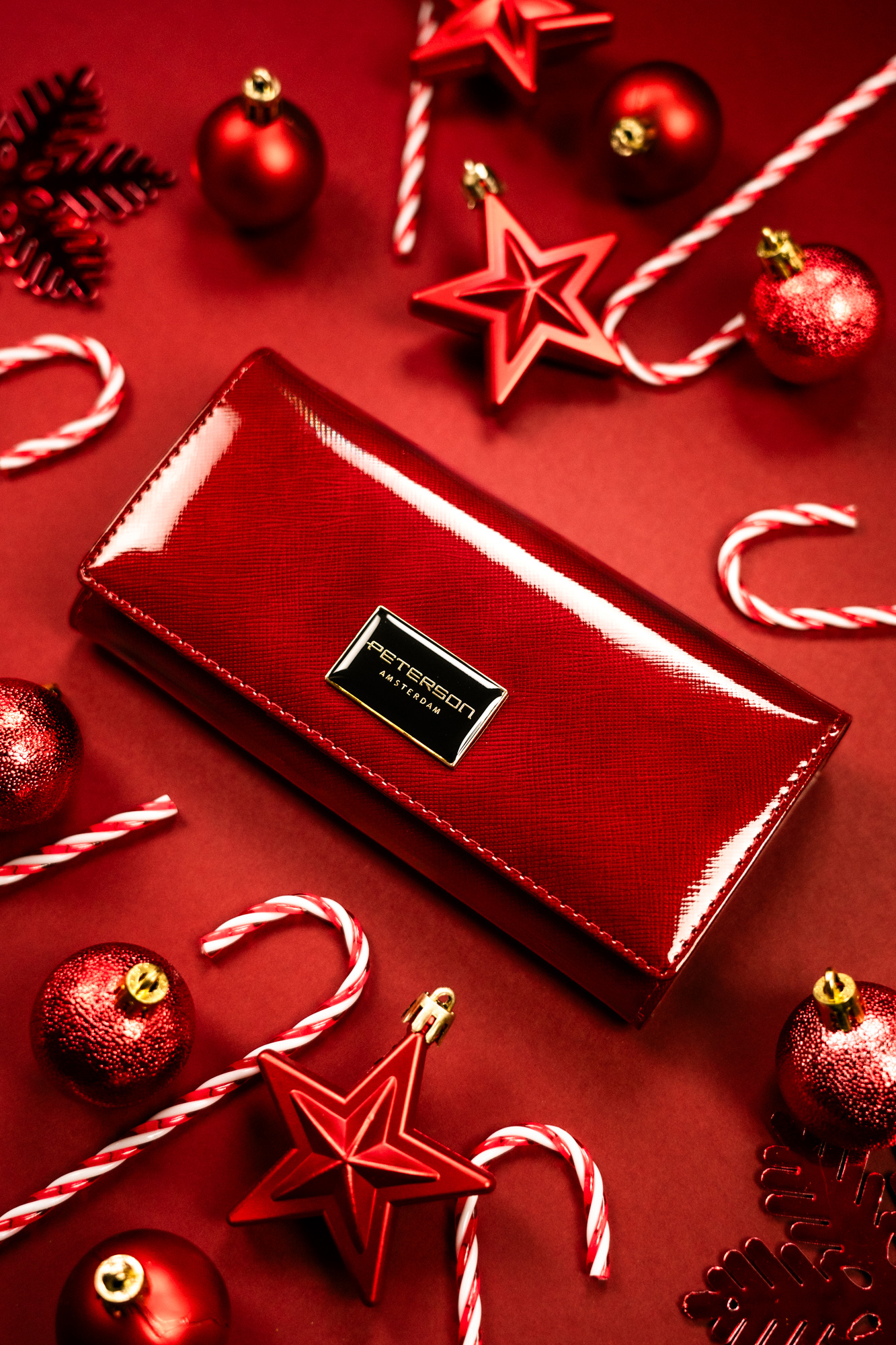 portfel damski skórzany ptn ph27-1-saf-1963 red