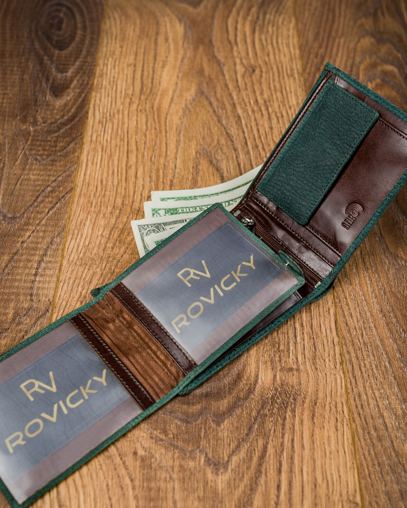 piękny kolorowy, skórzany portfel męski - forever young®