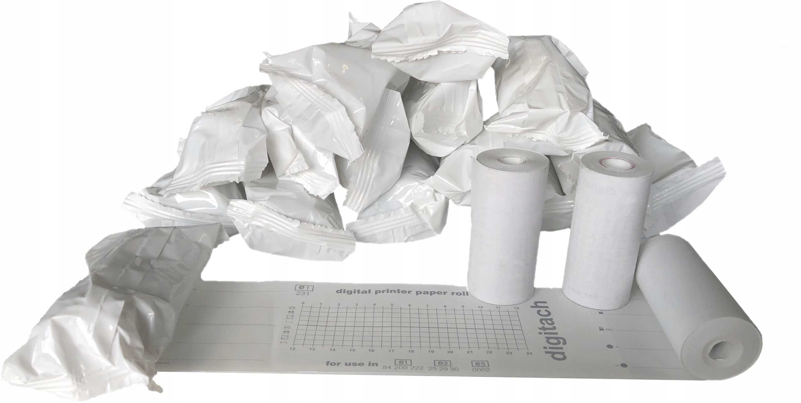 papier do tachografu cyfrowego uniwersalny 1 karton (3 rolki) - 10 szt.