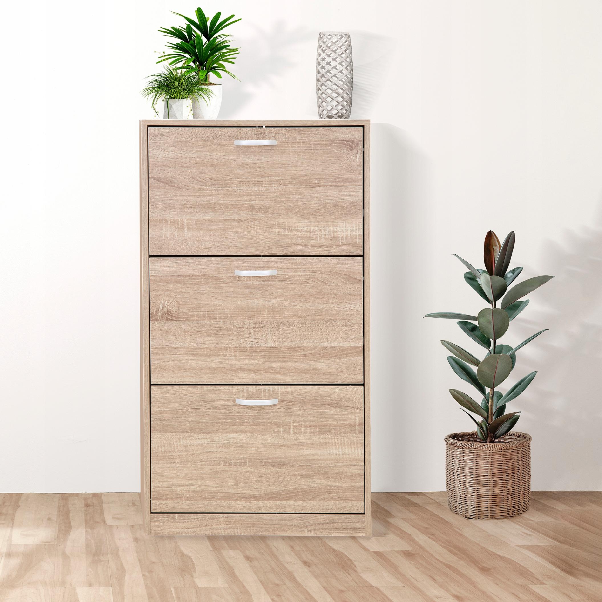 szafka na buty regał 3 komory obuwie komoda pojemna do przedpokoju regał