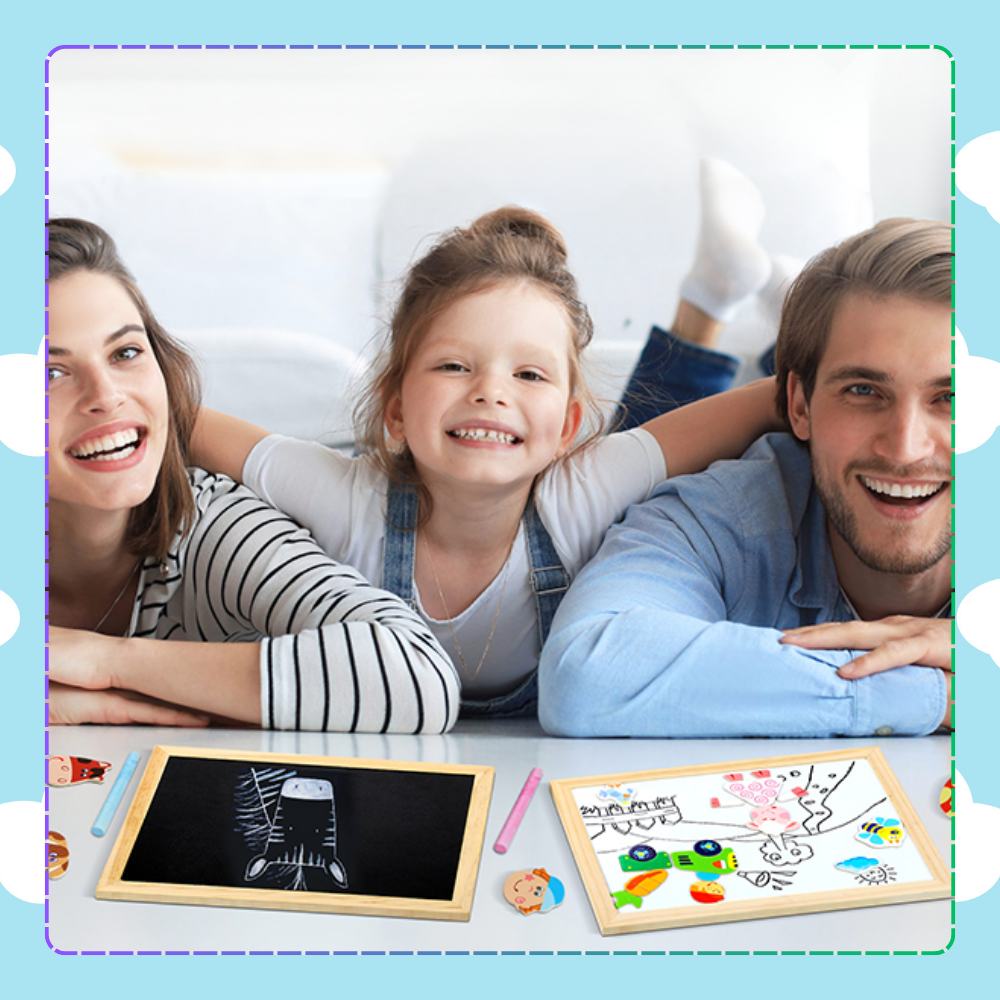 tablica magnetyczna suchościeralna kredowa farma dla dzieci pudełko j