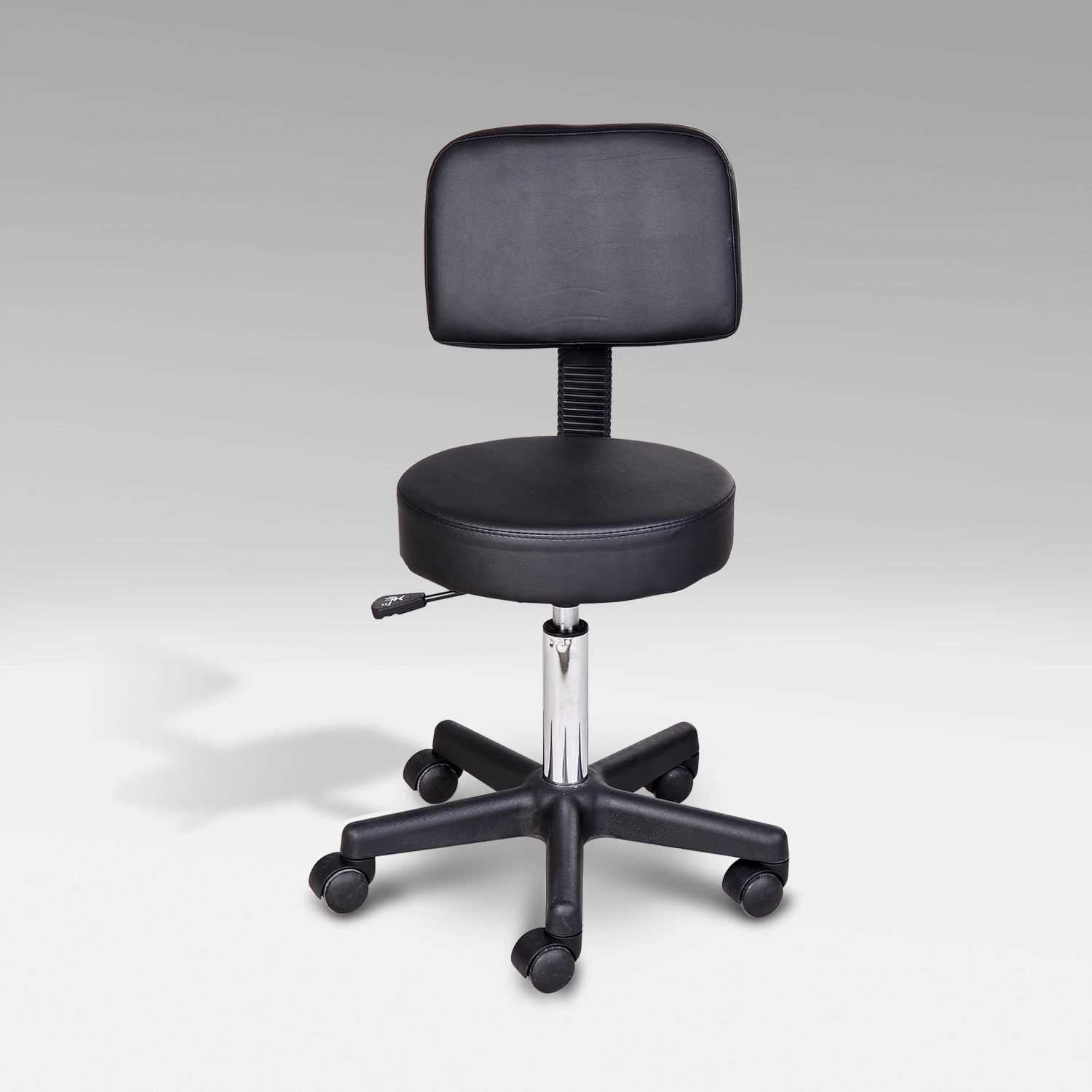 hoker z oparciem - czarny