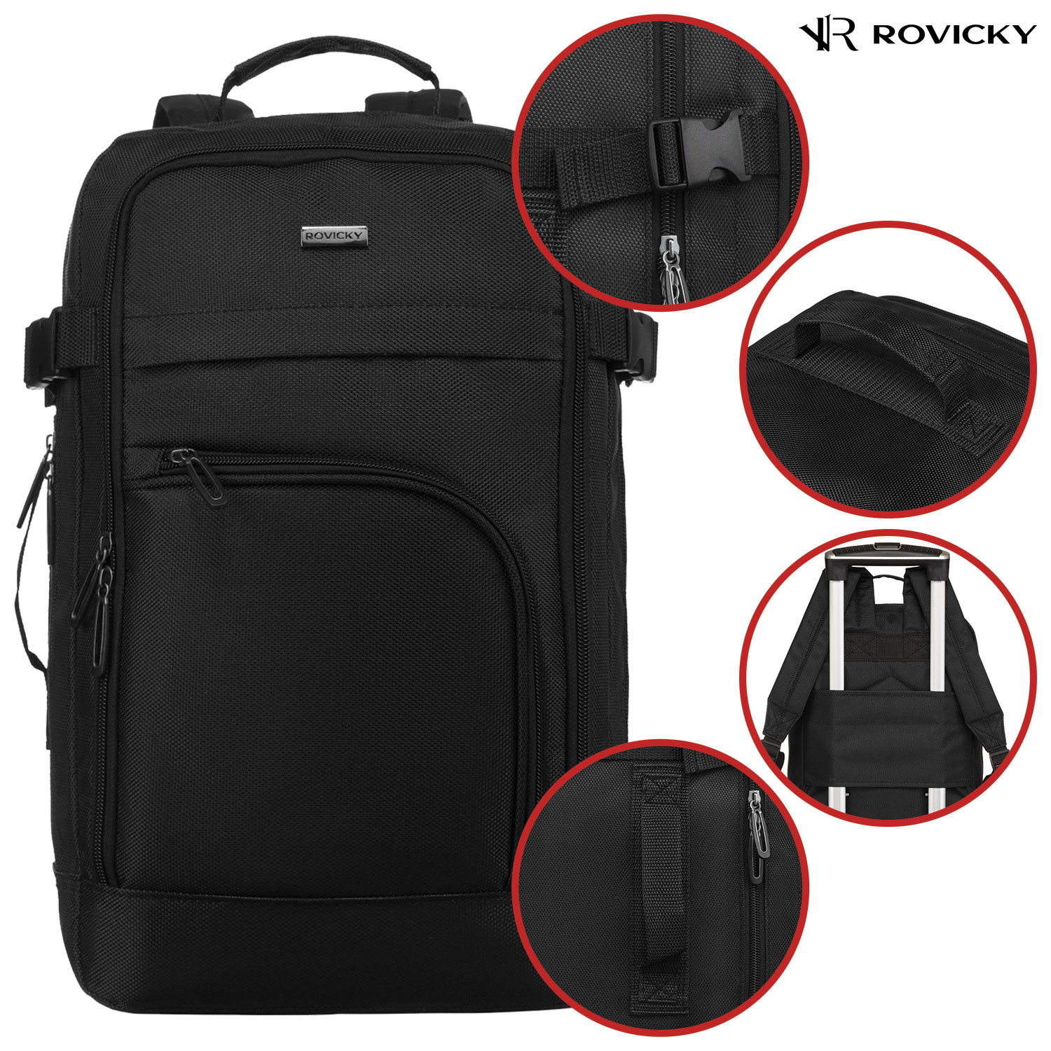 plecak materiałowy r-tok-1680d-0547 black
