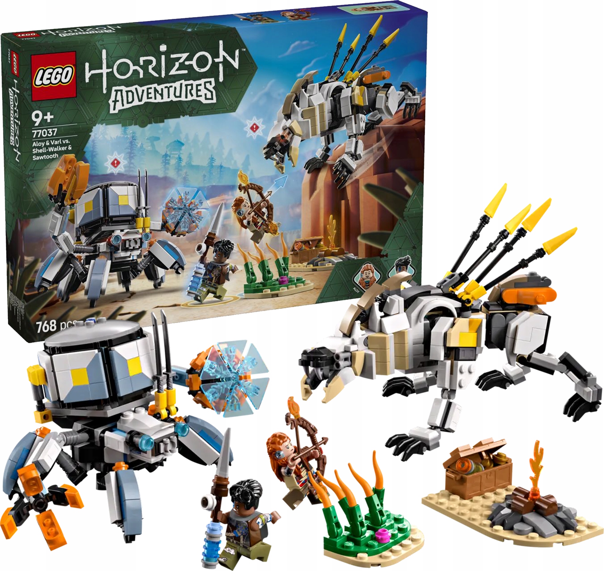 77037 - lego pozostałe serie - aloy i varl kontra krabołaz i piłoząb