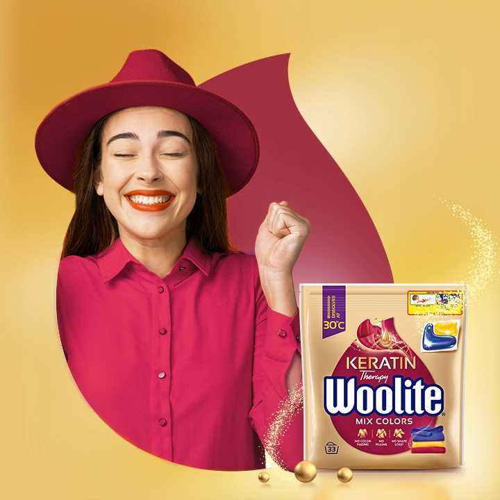 woolite żelowe kapsułki do prania z keratyną do kolorów 33 szt