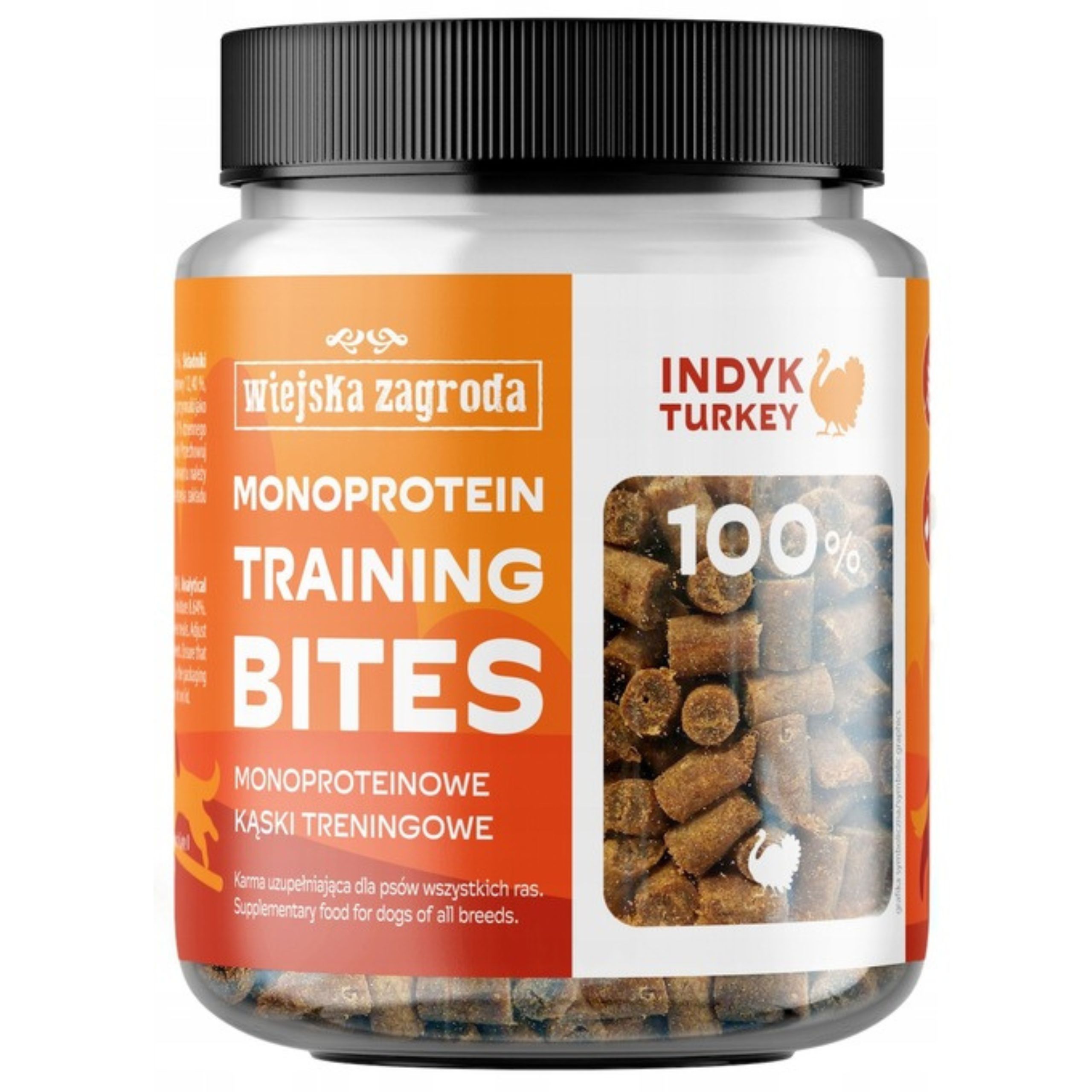 przysmak dla psa indyk kąski monoproteinowe treningowe 150g wiejska zagroda