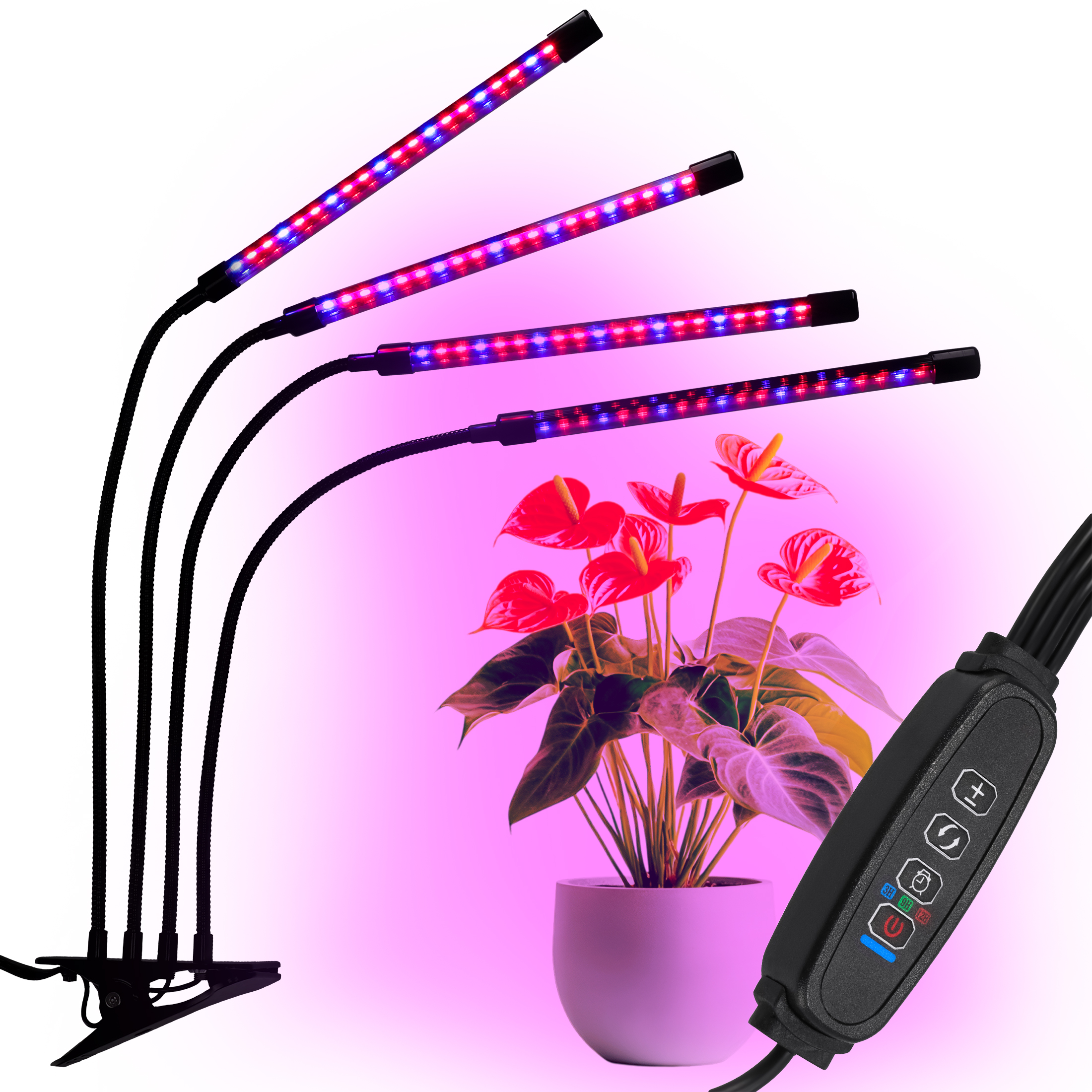 lampa led do wzrostu roślin 80 diod timer 25 w uprawa roślin do domu