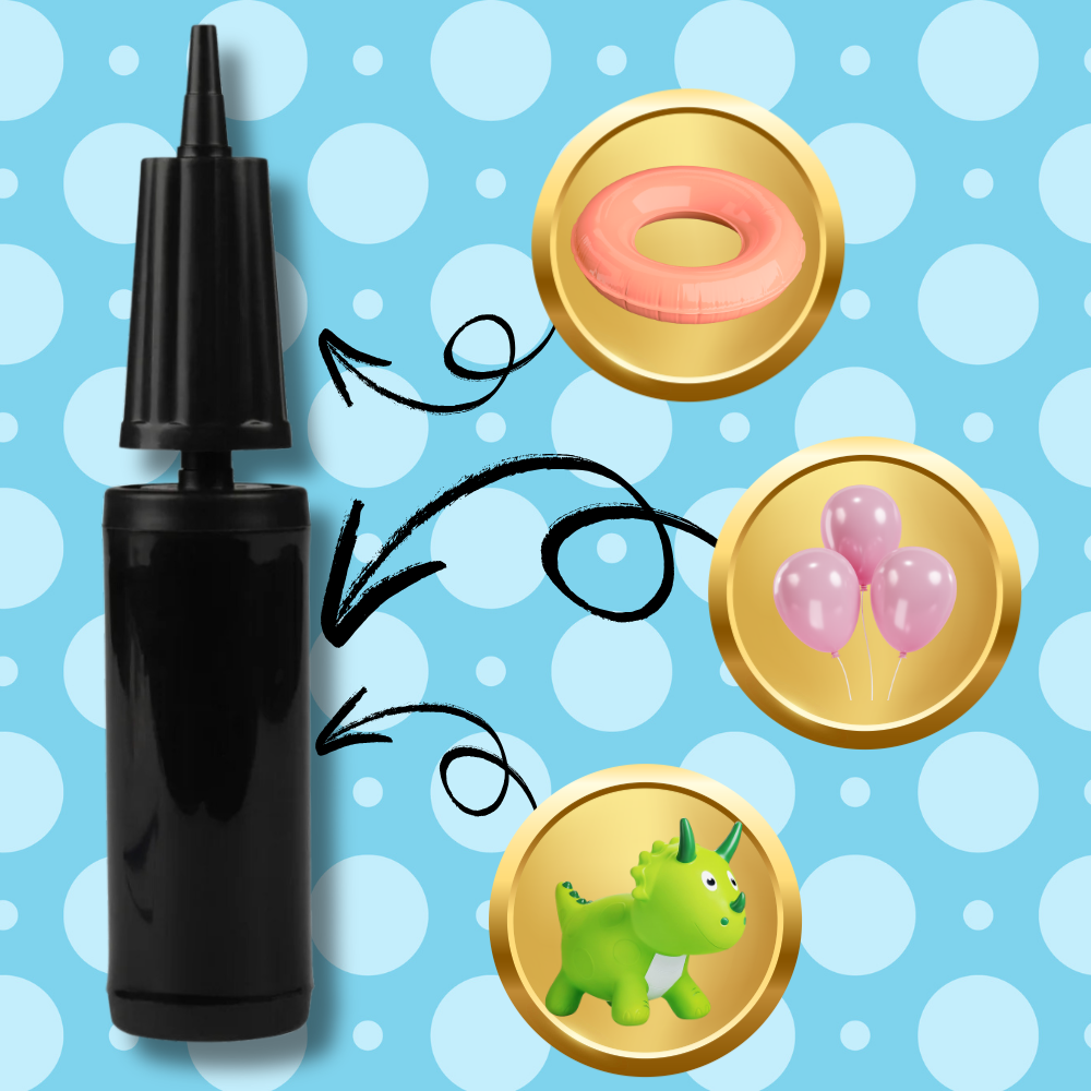 czarna pompka ręczna idealna do nadmuchiwania skoczków balonów mała