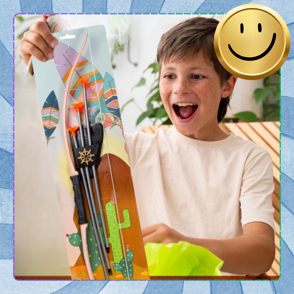 zestaw łucznika łuk dla dzieci 3 strzały z przyssawkami 61 cm