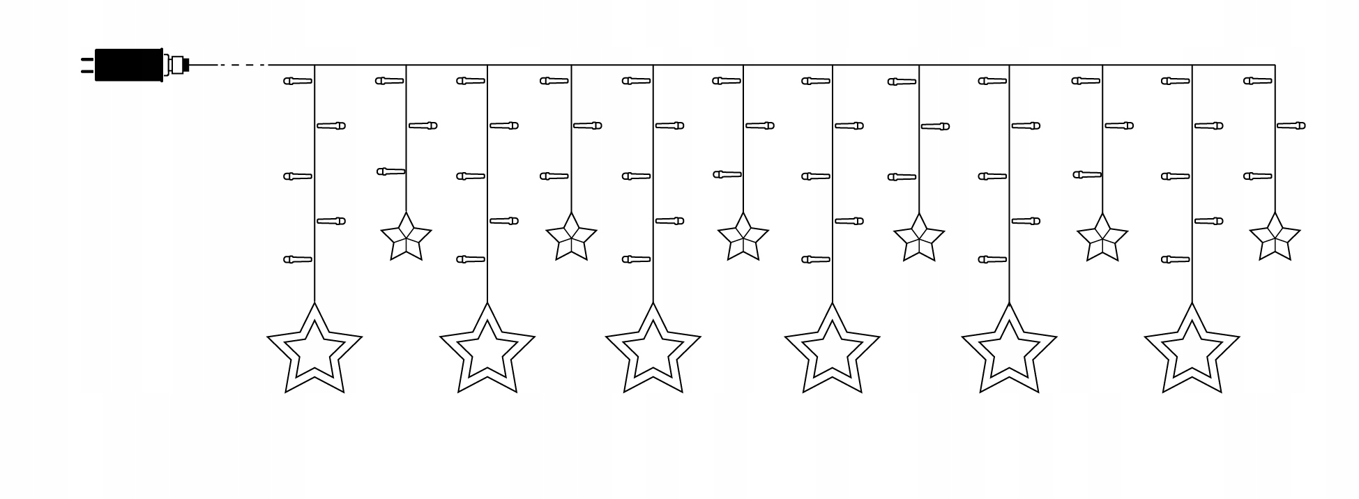 kurtyna świetlna 138 led zewnętrzne multikolor girlanda światełka