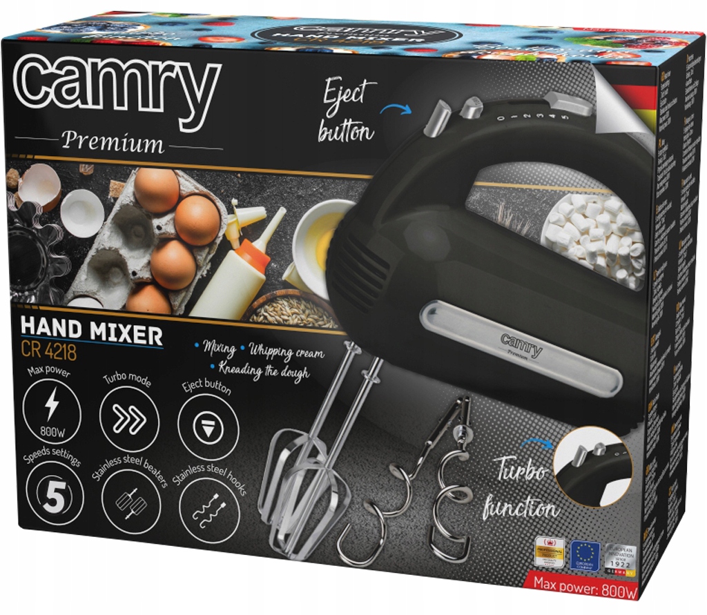 mikser czarny 800w camry cr 4218
