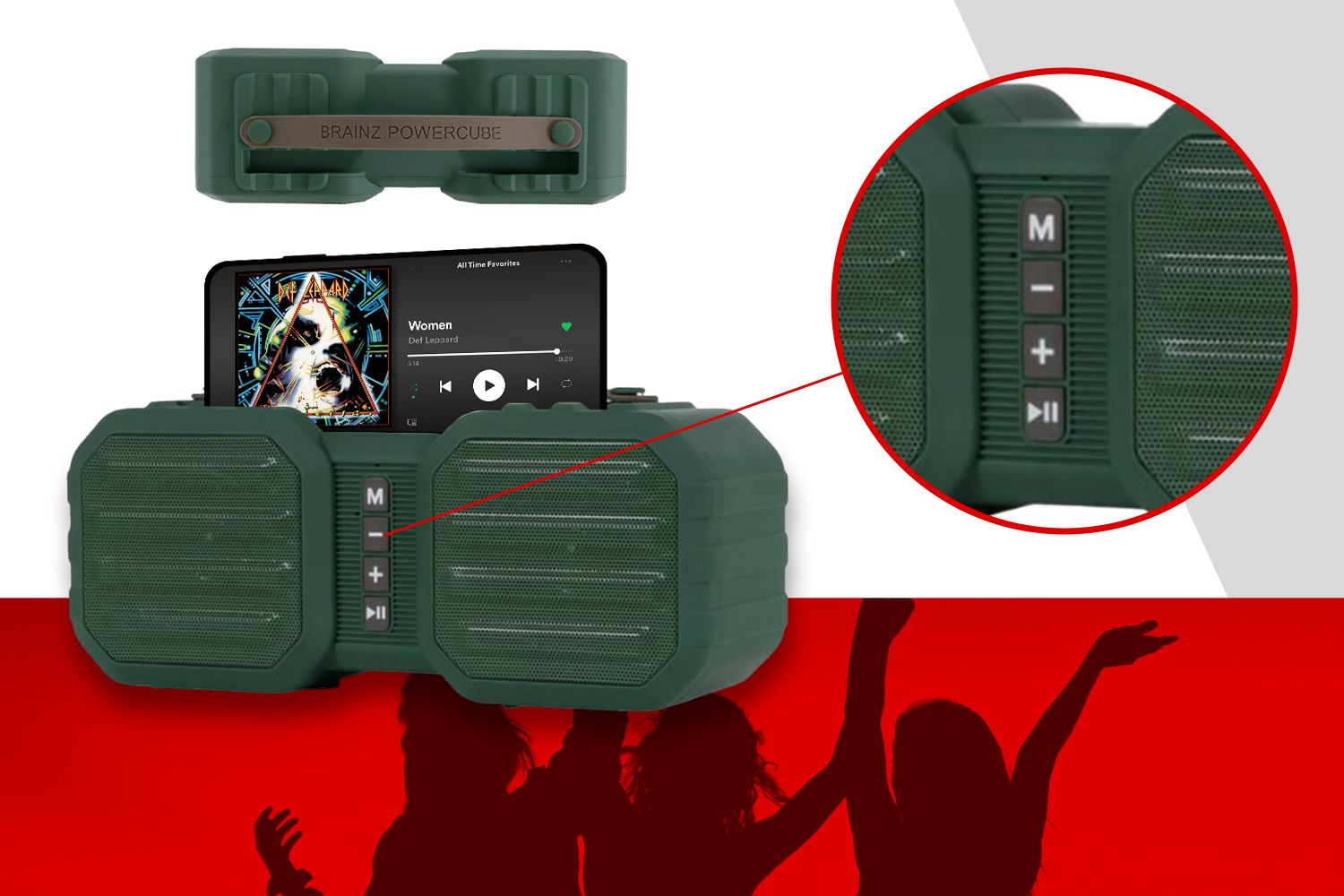 głośnik bezprzewodowy bluetooth bass charge + słuchawki bezprzewodowe białe