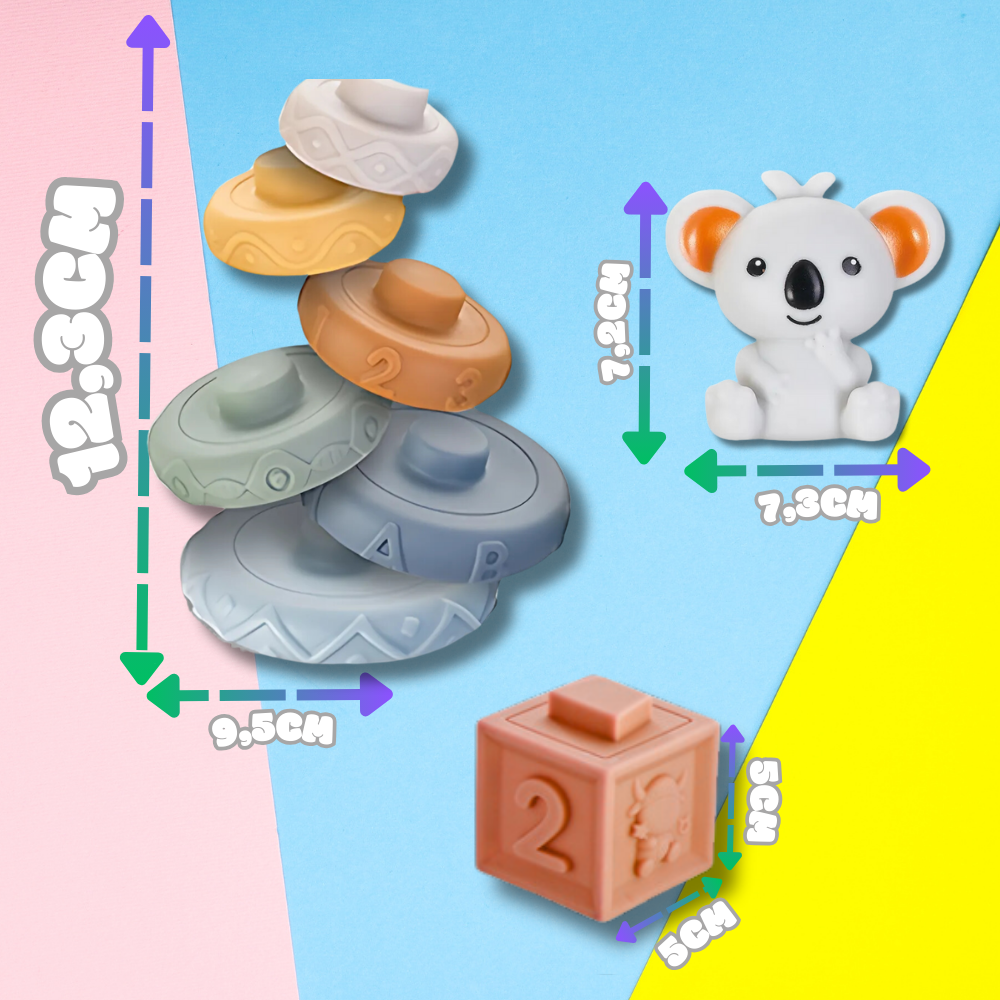 miękkie kreatywne klocki sensoryczne dla niemowląt dzieci funkcja gryzaka