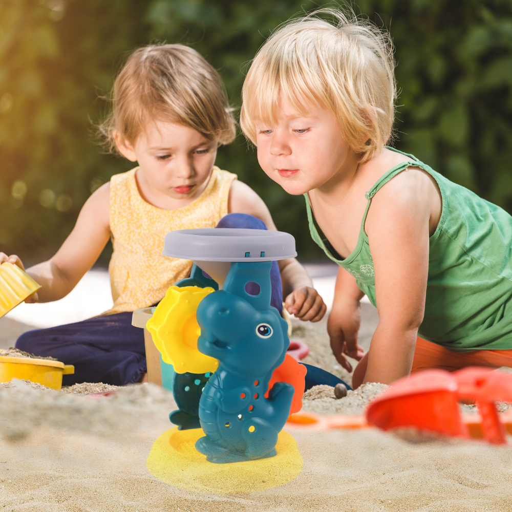 zestaw do piasku piaskownicy taczka foremki grabie łopatka 6 el.