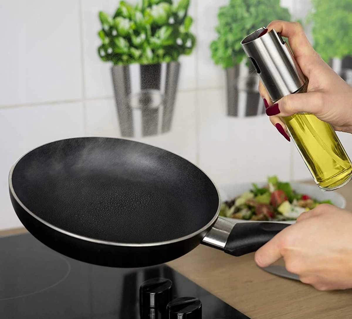 spryskiwacz kuchenny do oleju oliwy octu srebrny 100ml