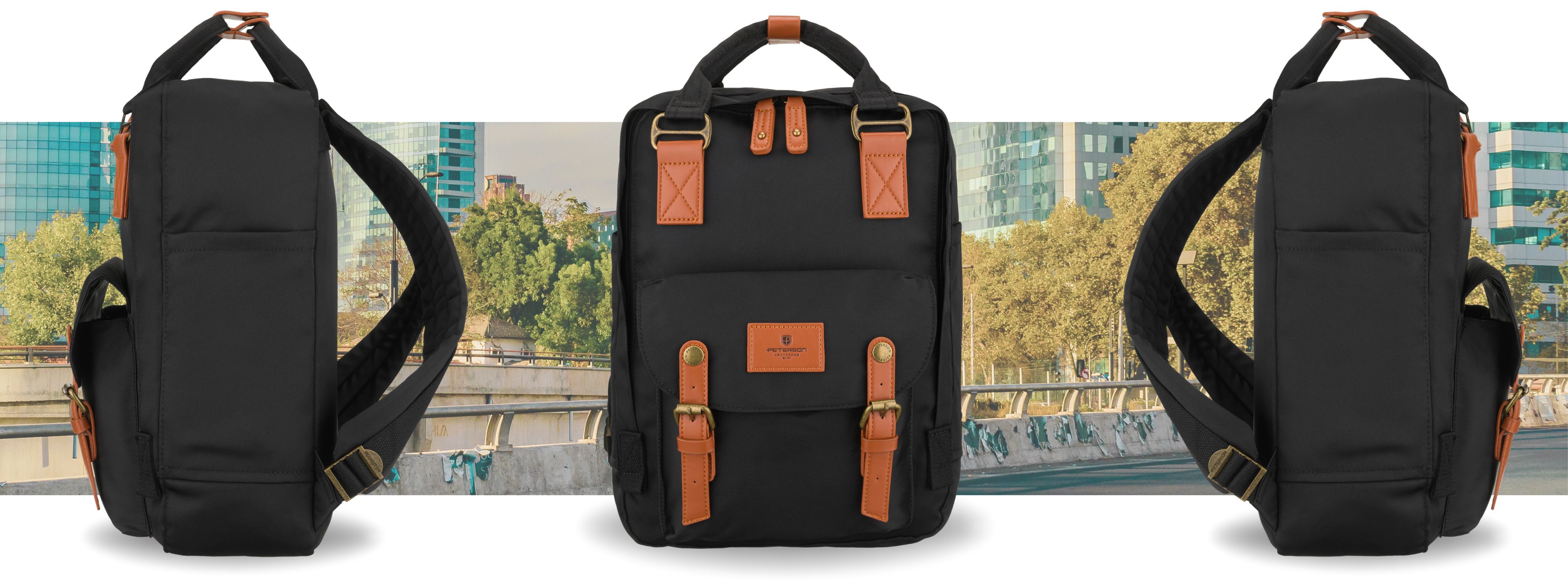 plecak ptn gamma-5325 black-brown