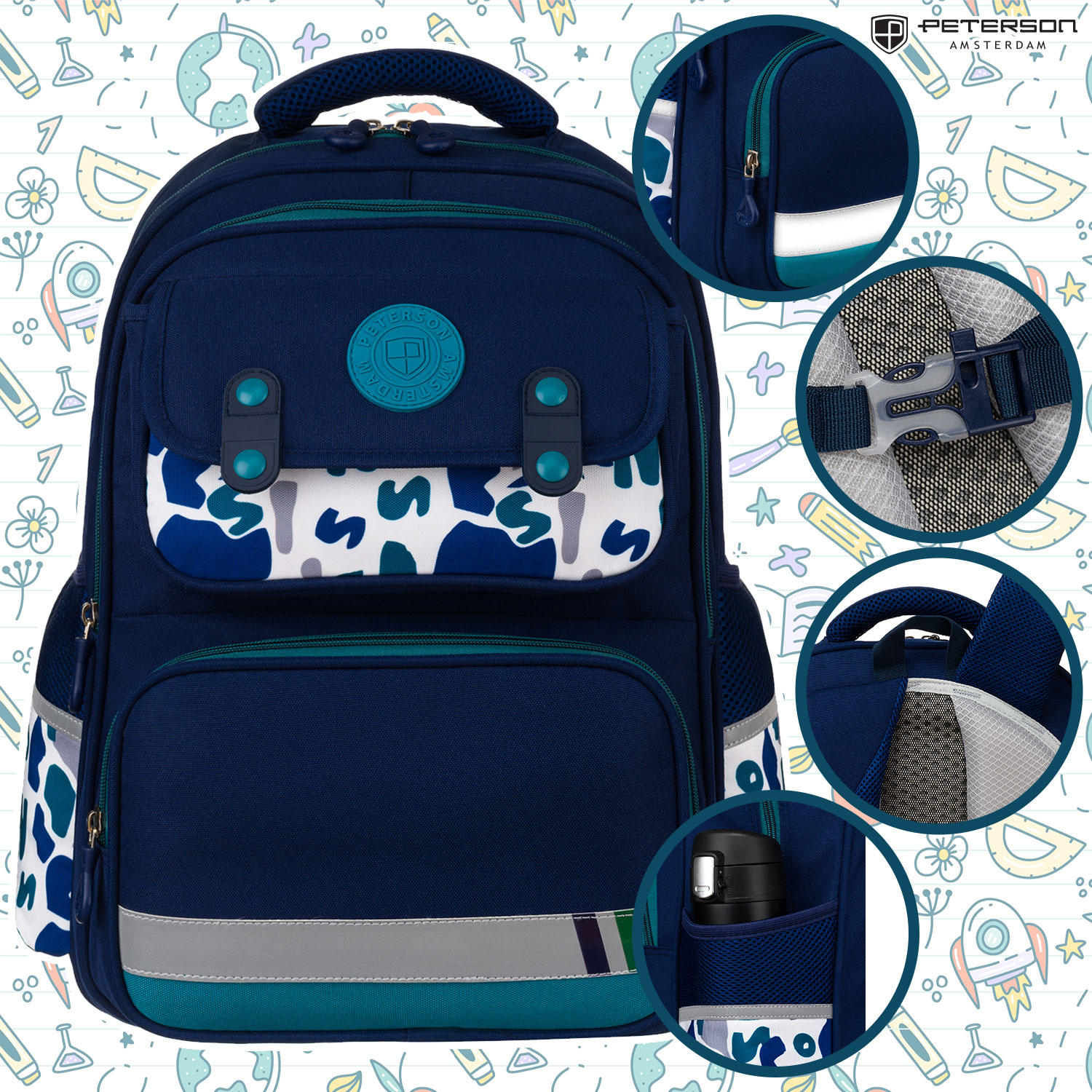 plecak ptn ps2-6067 blue-green