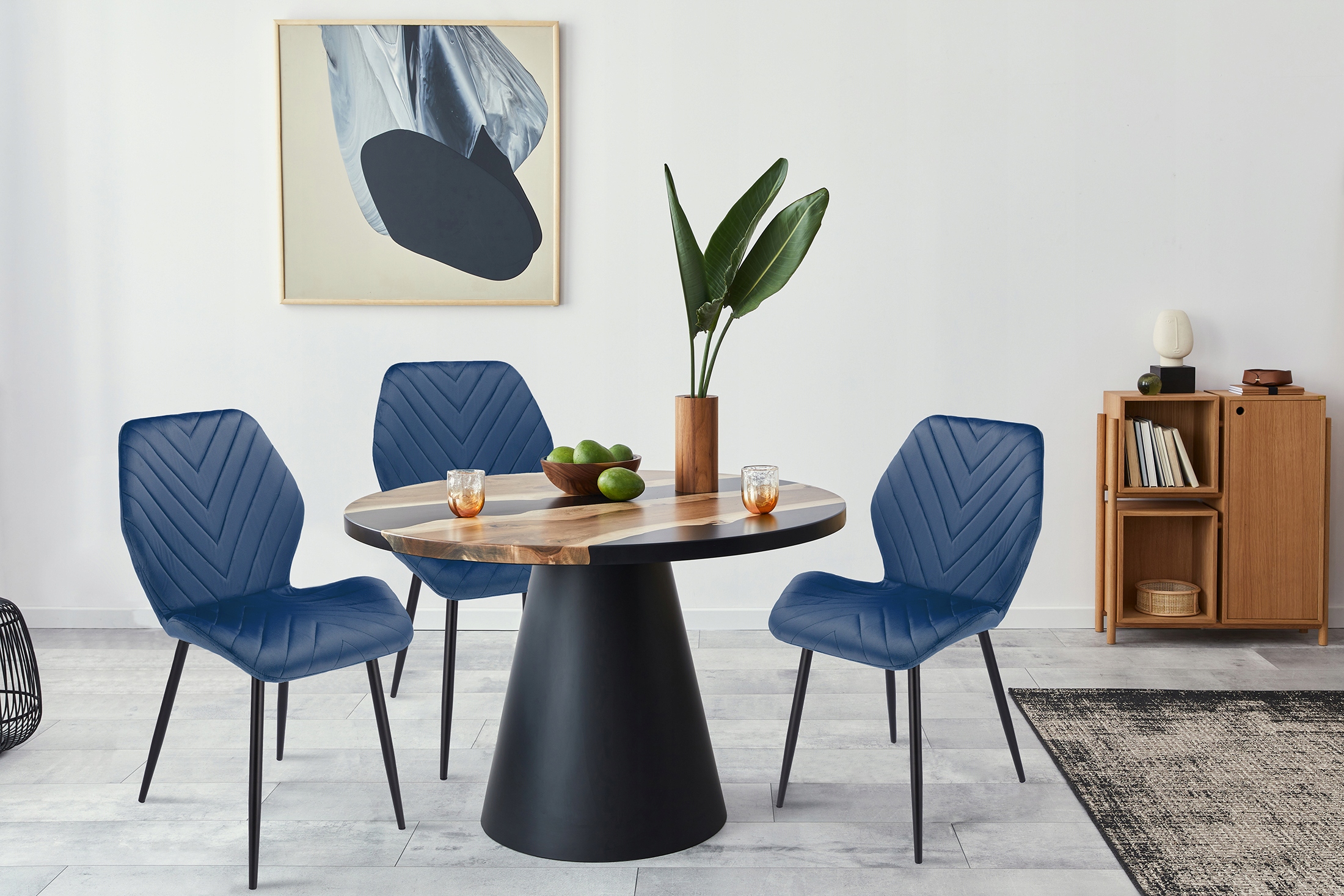 krzesło milare granatowe (zestaw nogi + śruby)