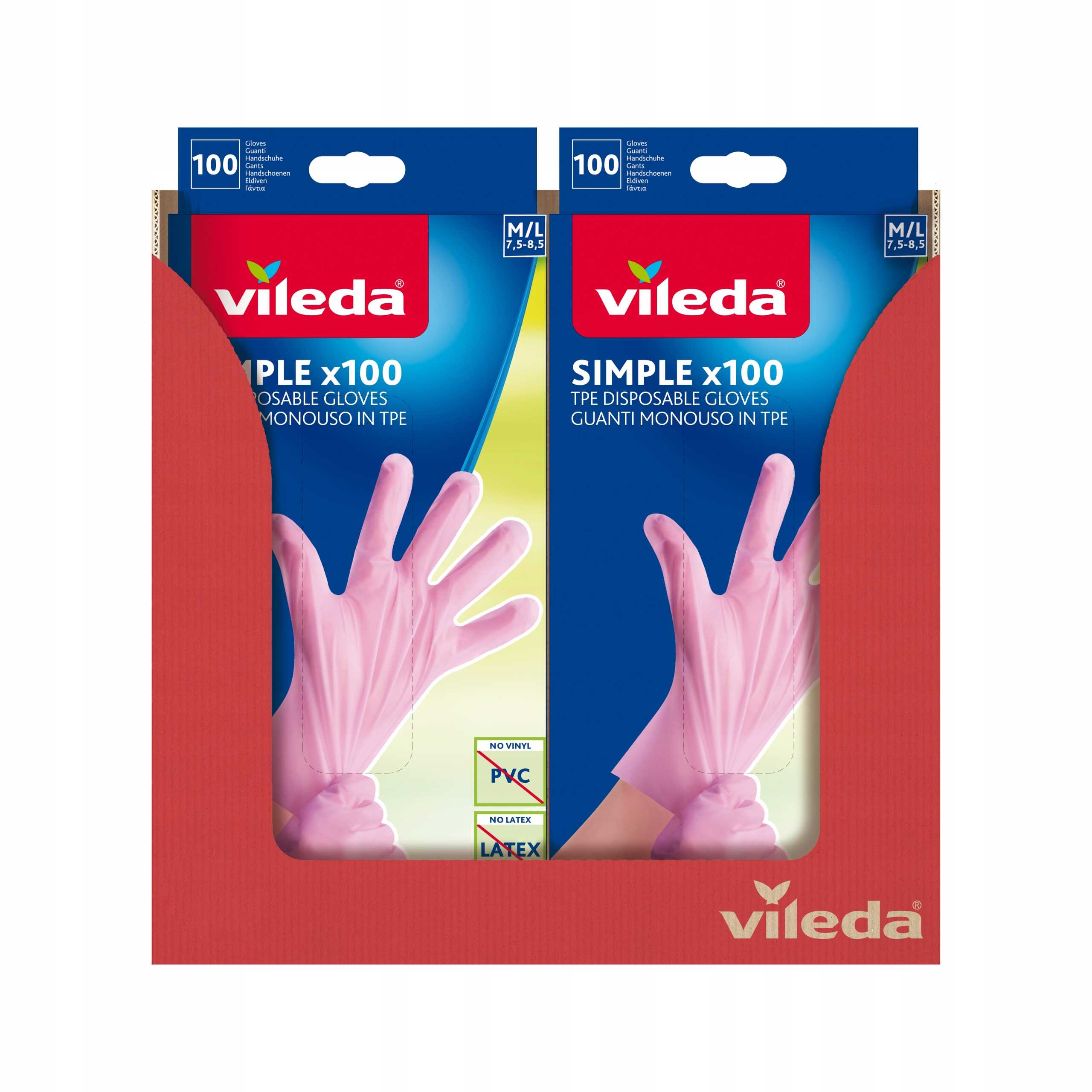 rękawice vileda simple x100 m/l