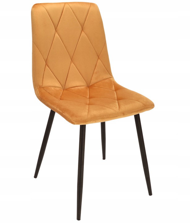 4 x krzesło tapicerowane pikowane welur nowoczesne