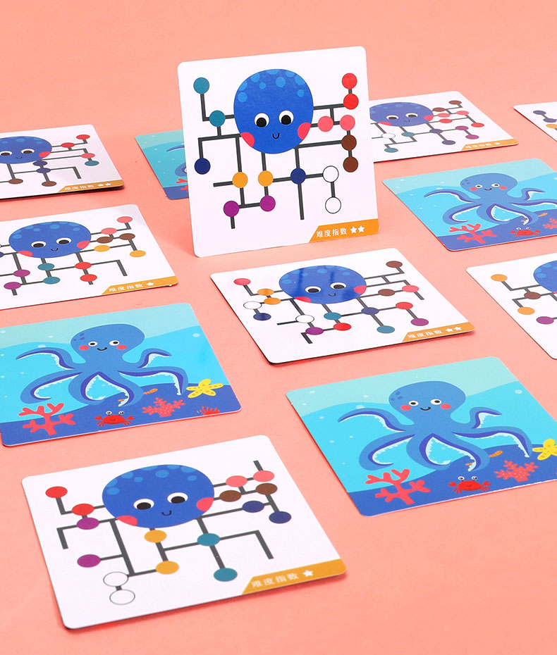 gra logiczna labirynt drewniany ośmiornica pod wodą jhtoy-647