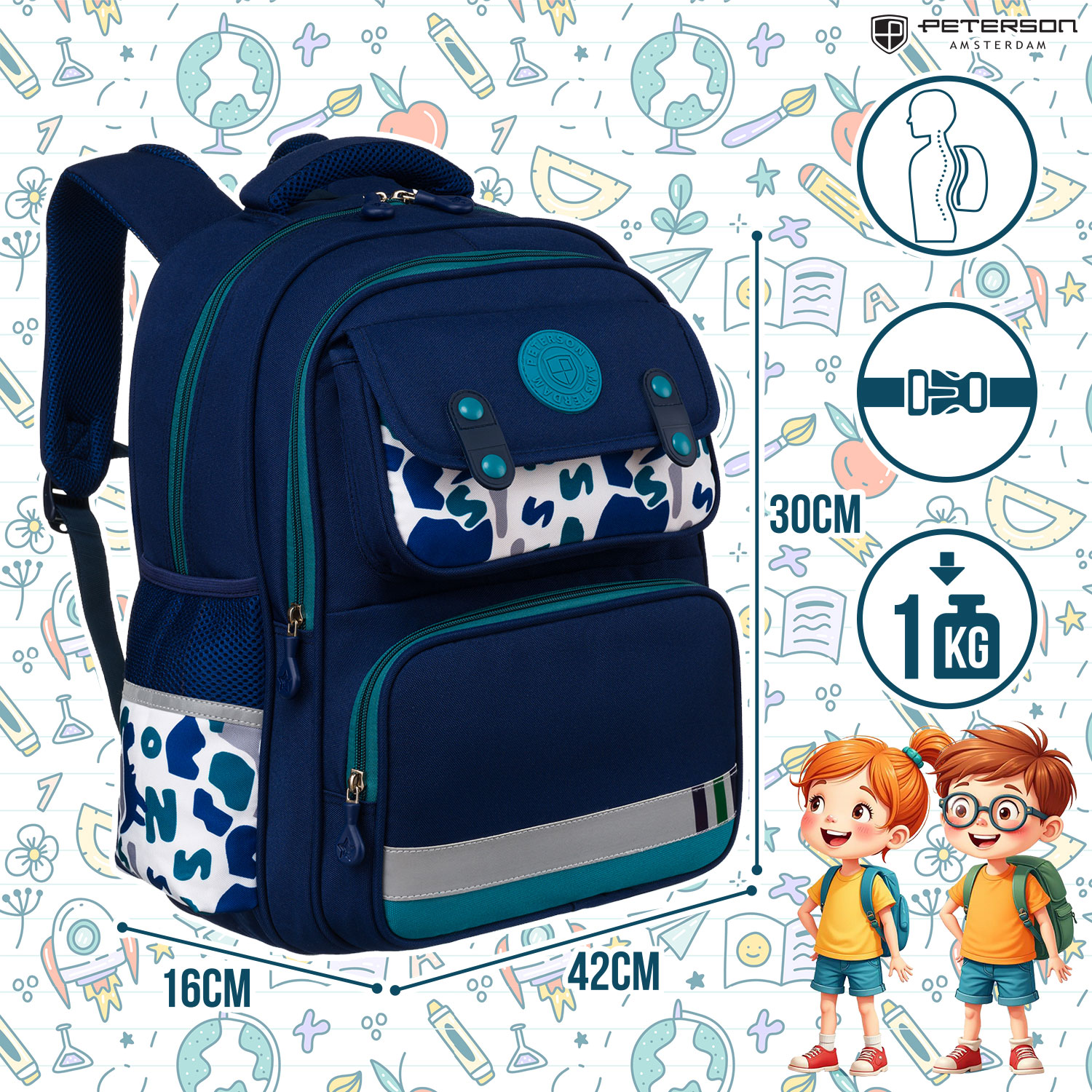 plecak ptn ps2-6067 blue-green