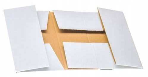 karton fasonowy 250x200x80mm biały-brązowy 3w e 350g/m2