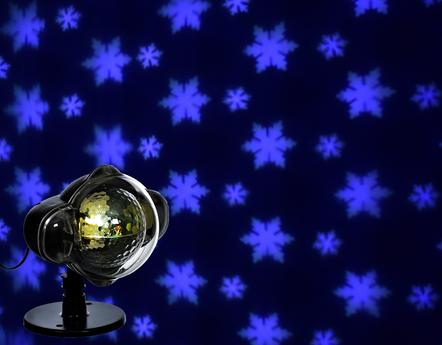 projektor led śnieżynki zimny biały pilot zewnętrzny dekoracja świąteczna